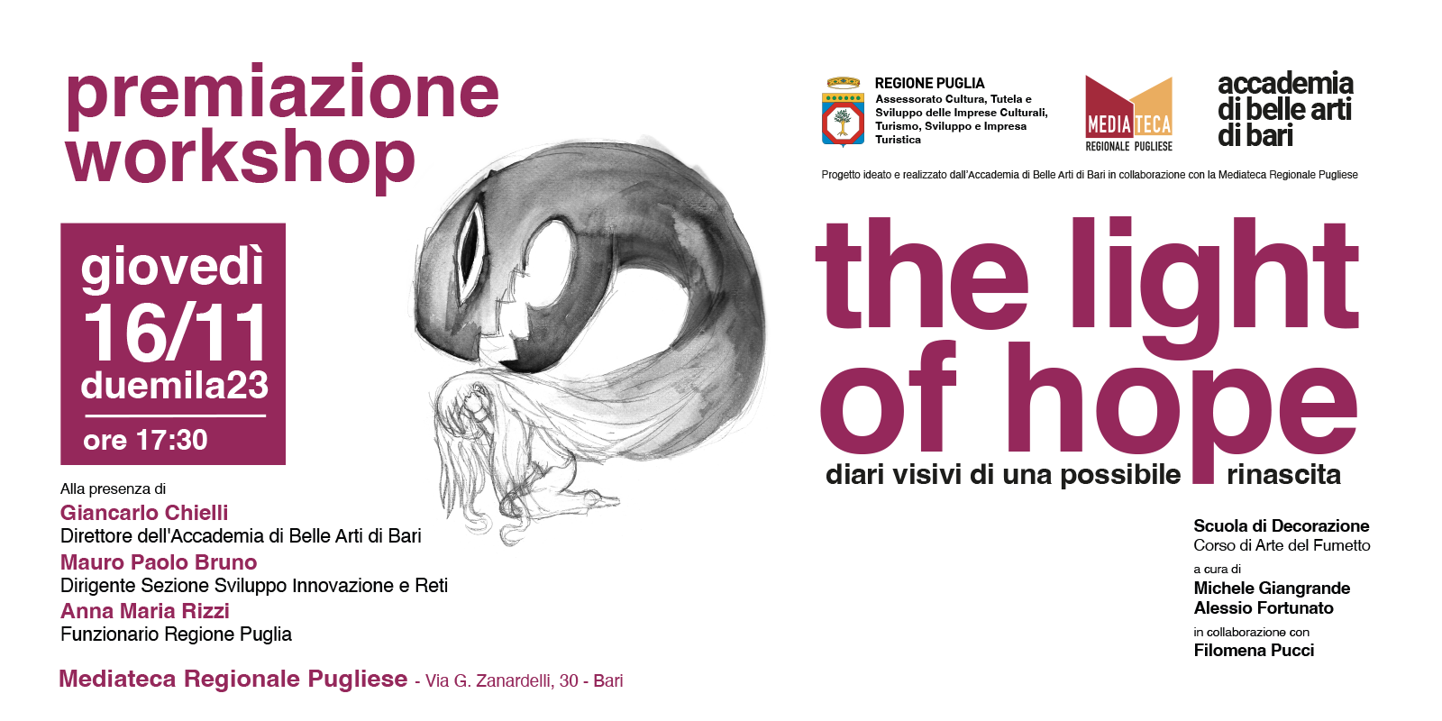 La premiazione del workshop “The Light Of Hope” - 16 novembre 2023