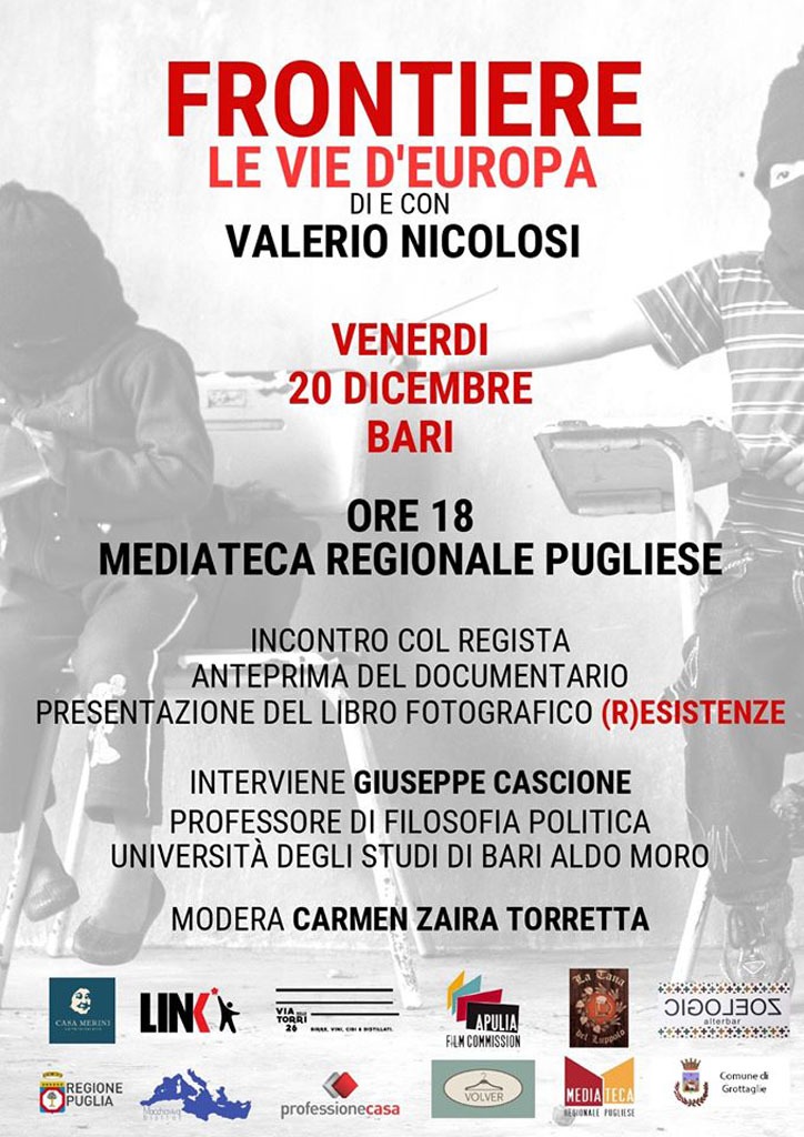 Presentazione Progetto Frontiere Le vie per l'Europa di Valerio Nicolosi_20_12_19