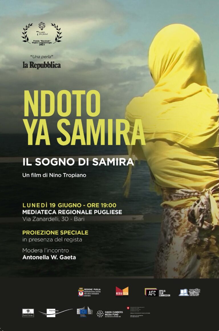 Proiezione del film “Ndoto Ya Samira – Il Sogno di Samira” del regista pugliese Nino Tropiano - 19 giugno 2023