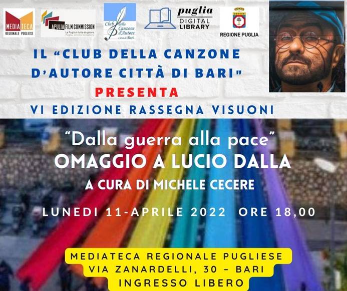 “Dalla guerra alla pace" - omaggio a Lucio Dalla per la VI Edizione della rassegna “VIsuoni” - 11 aprile 2022