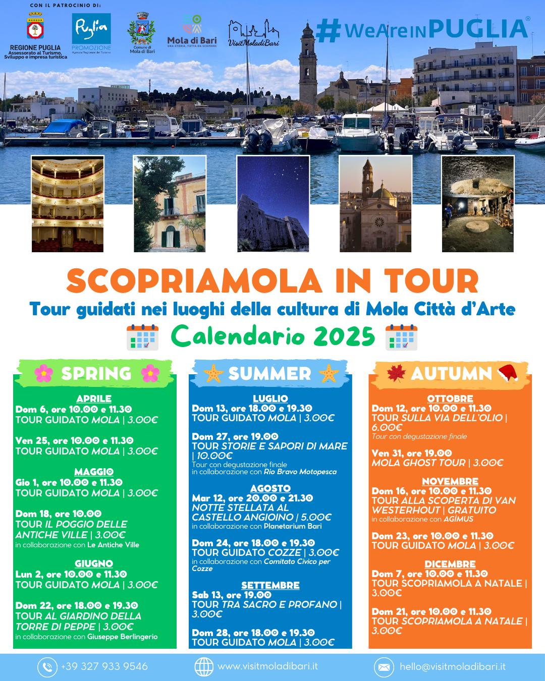 ScopriaMOLA in Tour 2025 - Calendario degli eventi