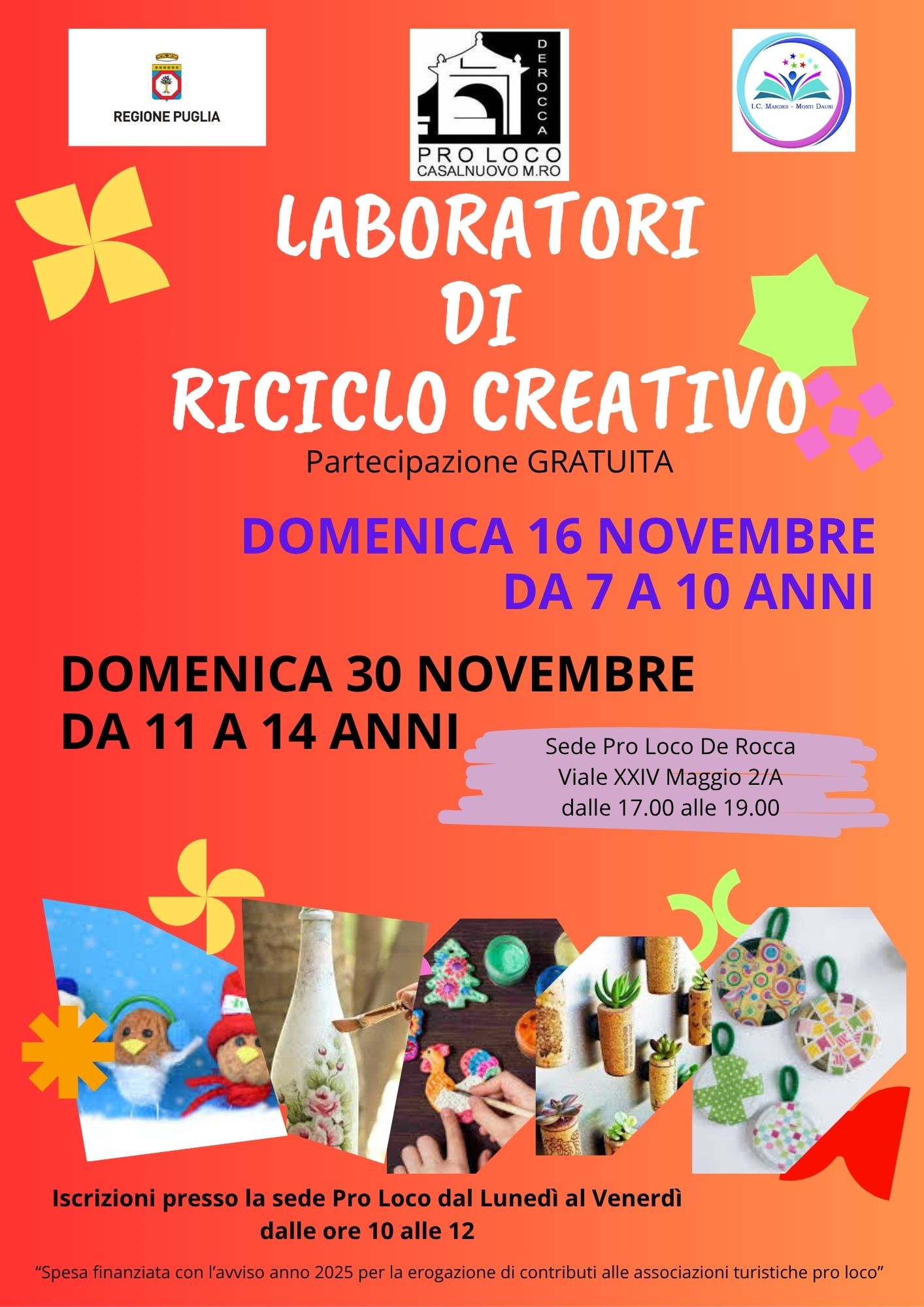 LABORATORI DI RICICLO CREATIVO