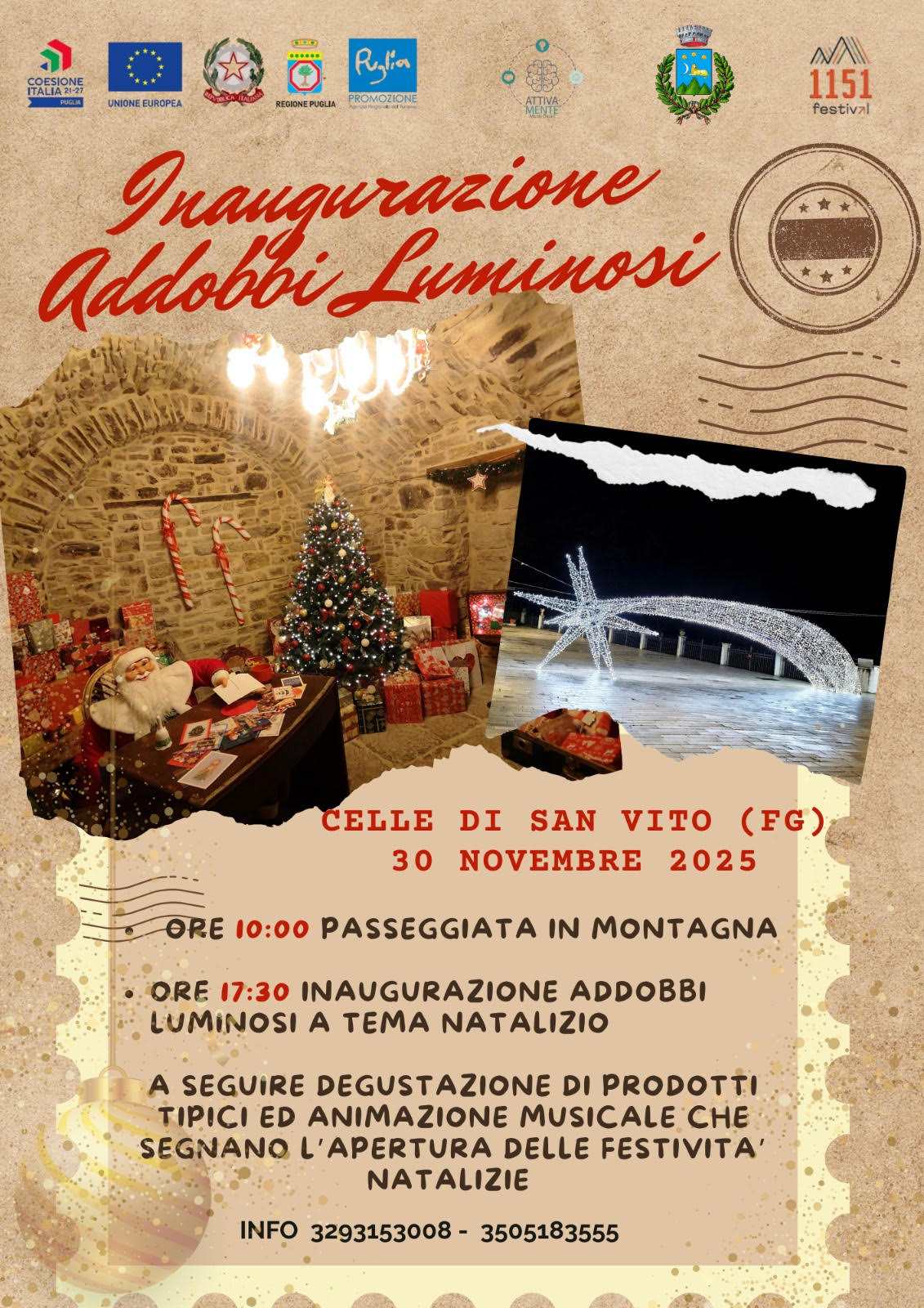 Inaugurazione addobbi luminosi