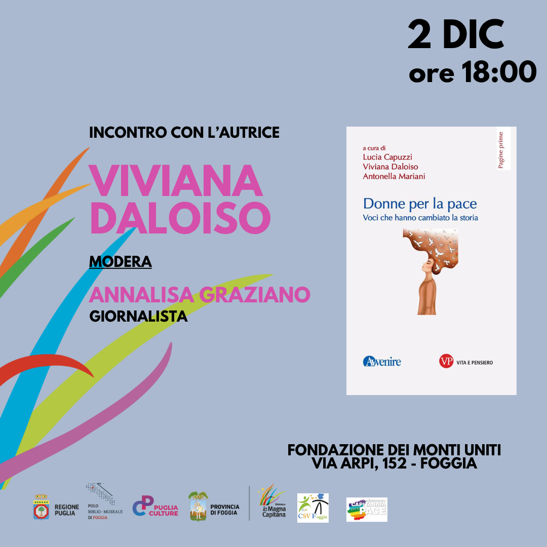 A Foggia per la presentazione di "Donne per la pace"