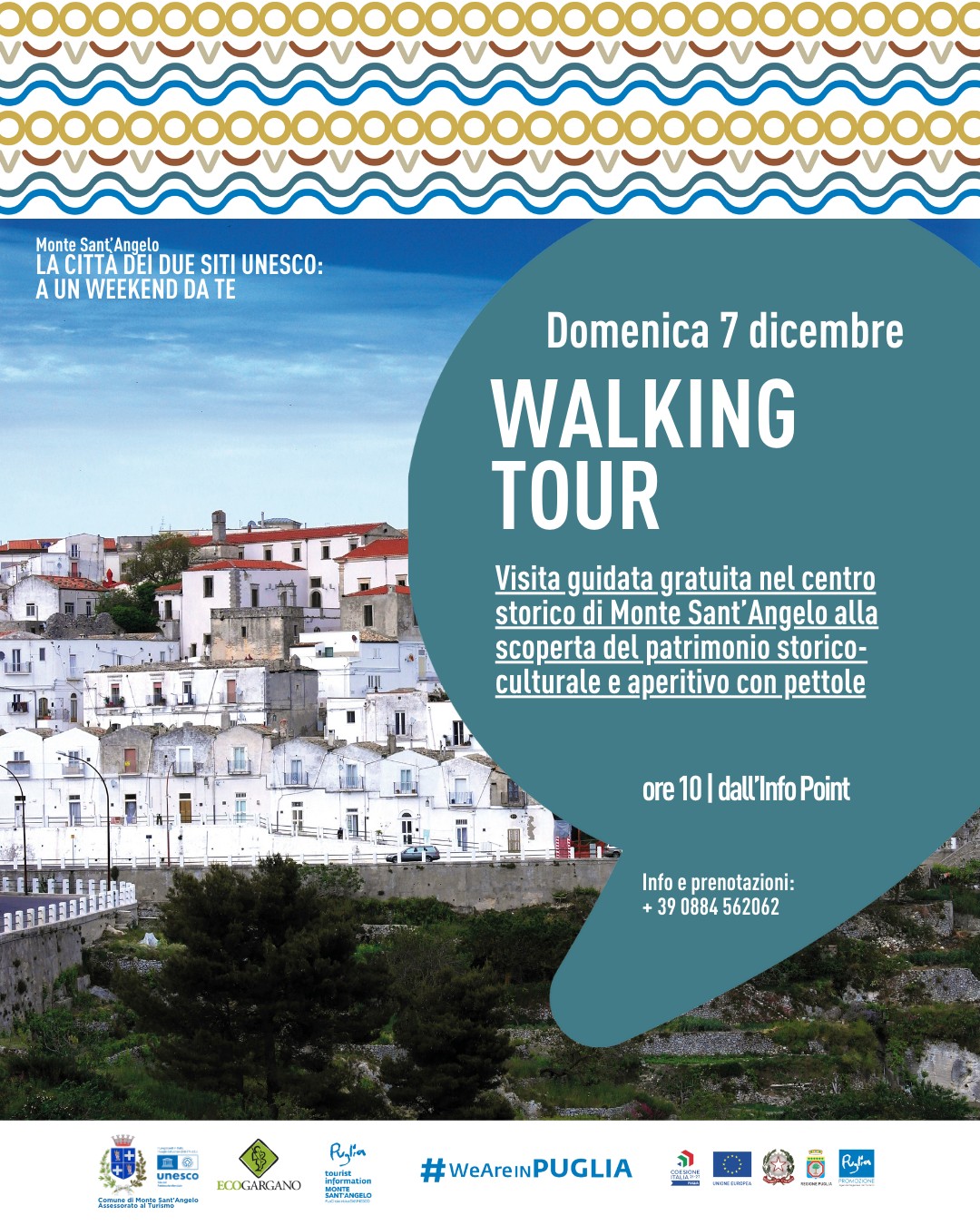 WALKING TOUR & APERITIVO NATALIZIO NELLA CITTA' DEI DUE SITI UNESCO