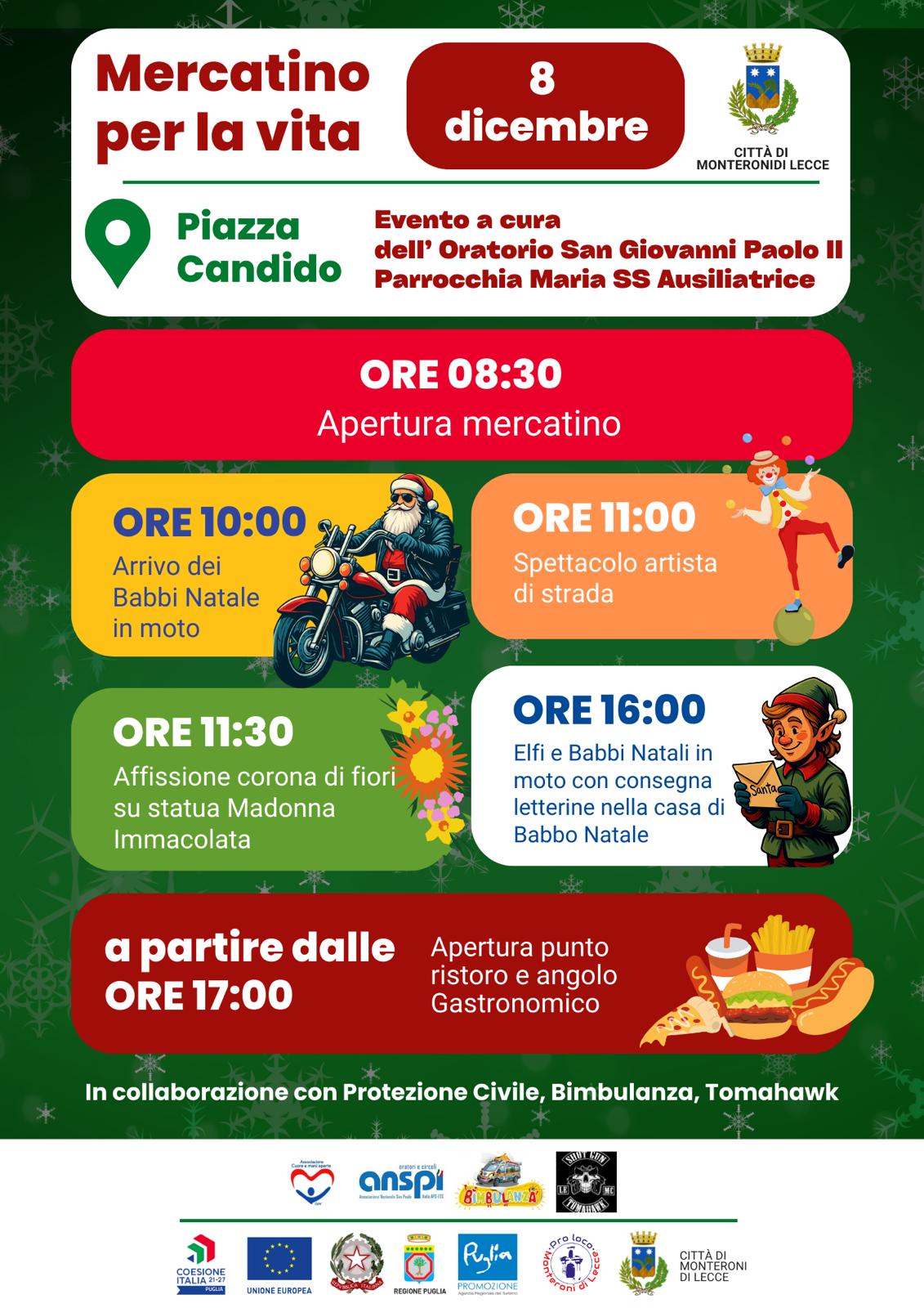 MERCATINO PER LA VITA A MONTERONI DI LECCE