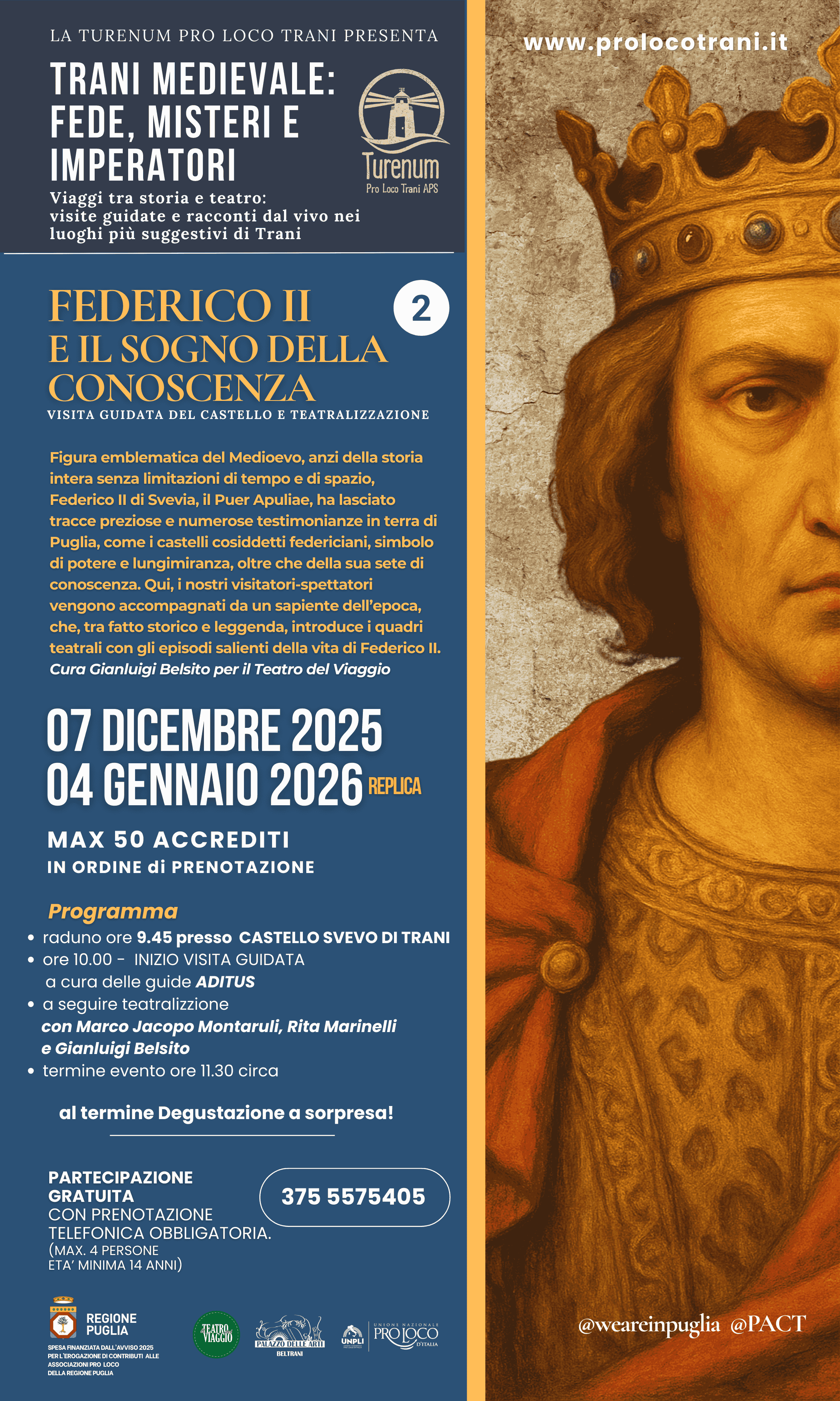 Trani Medievale: Fede, Misteri e Imperatori - FEDERICO II E IL SOGNO DELLA CONOSCENZA