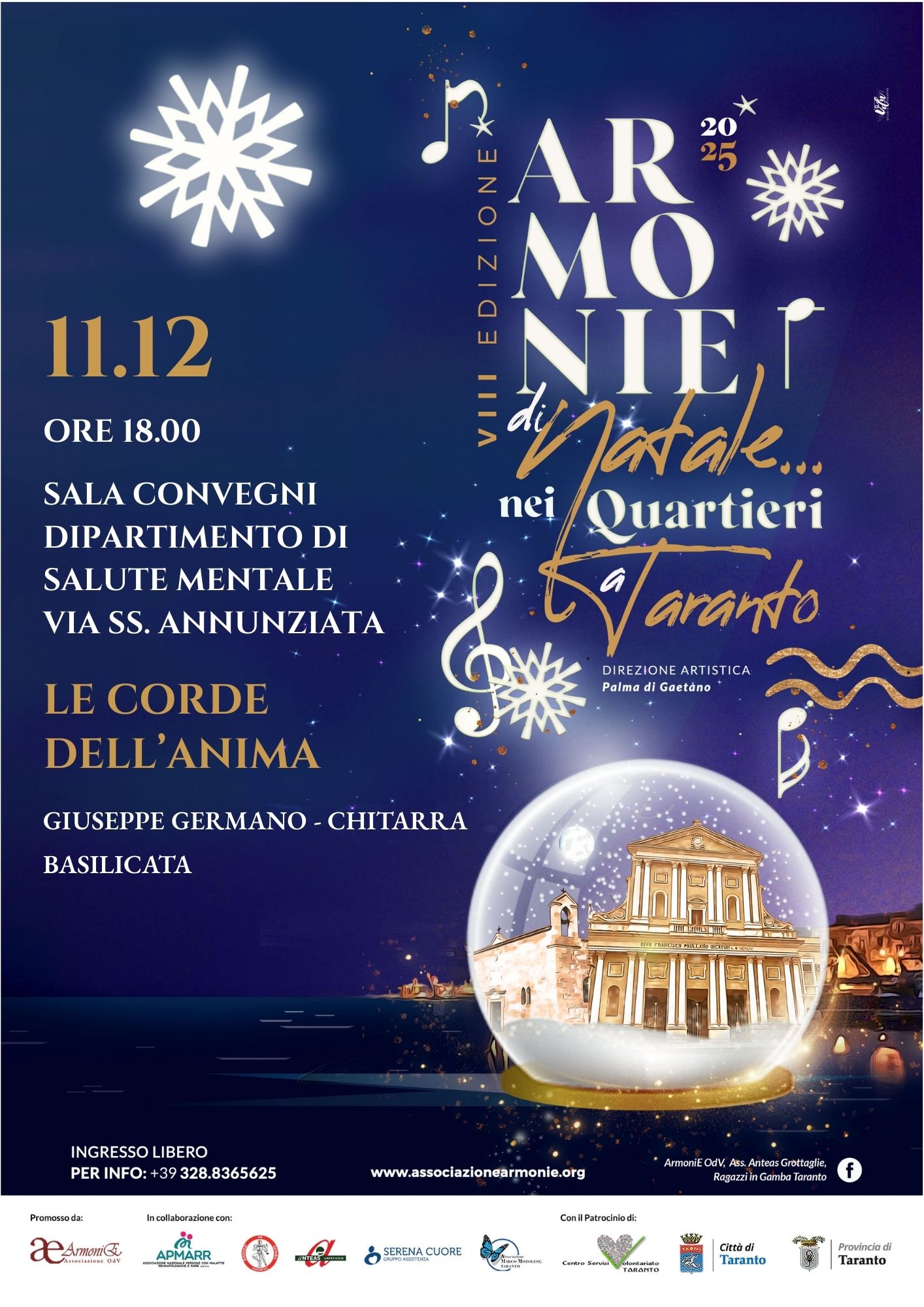Recital per Chitarra di Giuseppe Germano AE di Natale nei Quartieri VIII ed
