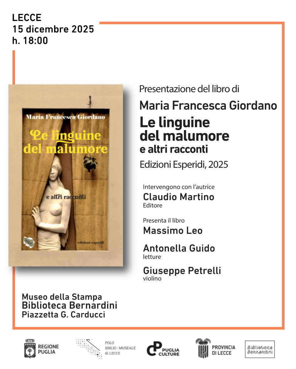 Presentazione del libro di M.Francesca Giordano "Le linguine del malumore e altri racconti"
