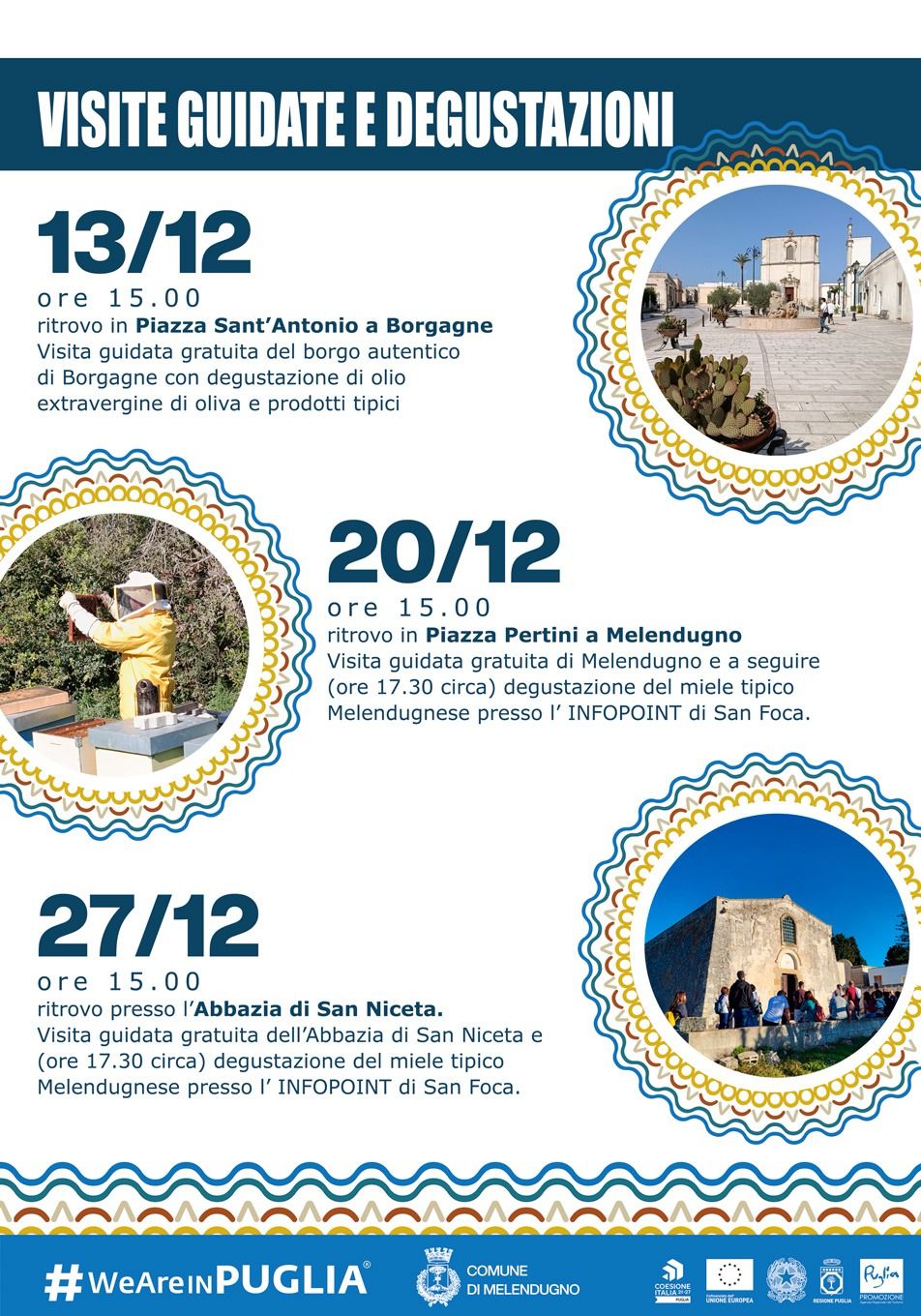 MELENDUGNO E IL SUO MIELE. NUOVA VISITA GUIDATA IL 20 DICEMBRE ORGANIZZATA DALL'INFOPOINT DI SAN FOCA E FOCUS SUL TURISMO DI CHARME E SU TURISMO PER FAMIGLIE