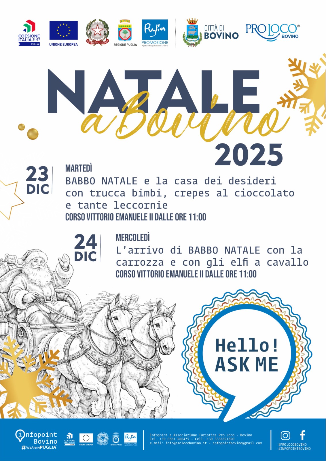 Natale a Bovino - Babbo Natale e la casa dei desideri, Babbo Natale in carrozza