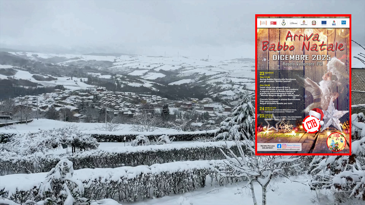 Arriva Babbo Natale a Roseto Valfortore: tre giorni di magia, tradizione e musica