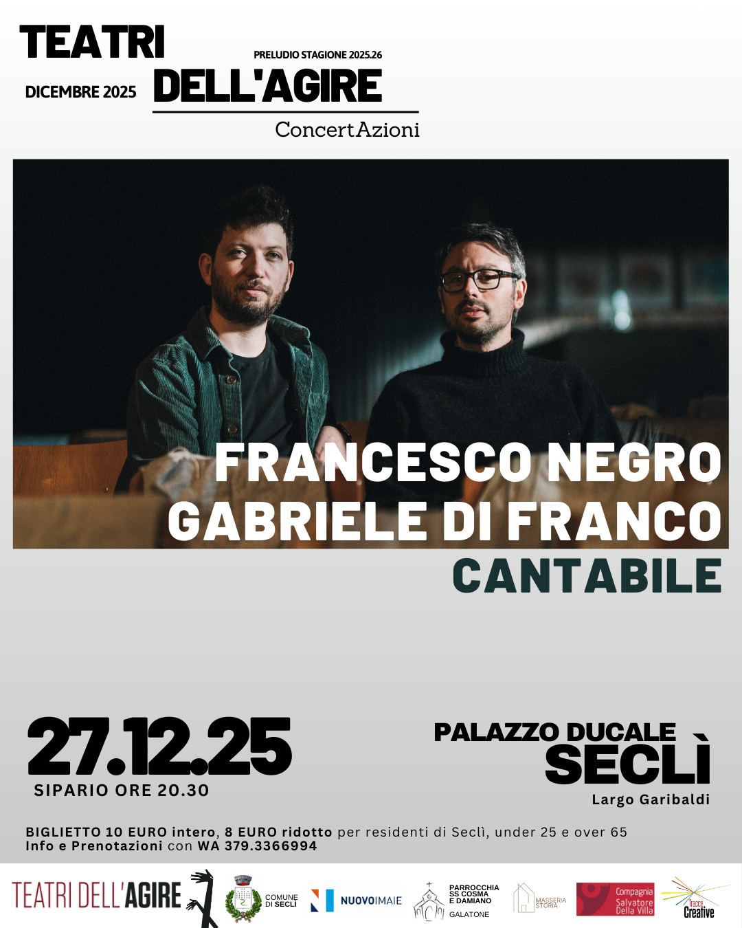 Francesco Negro e Gabriele di Franco presentano CANTABILE