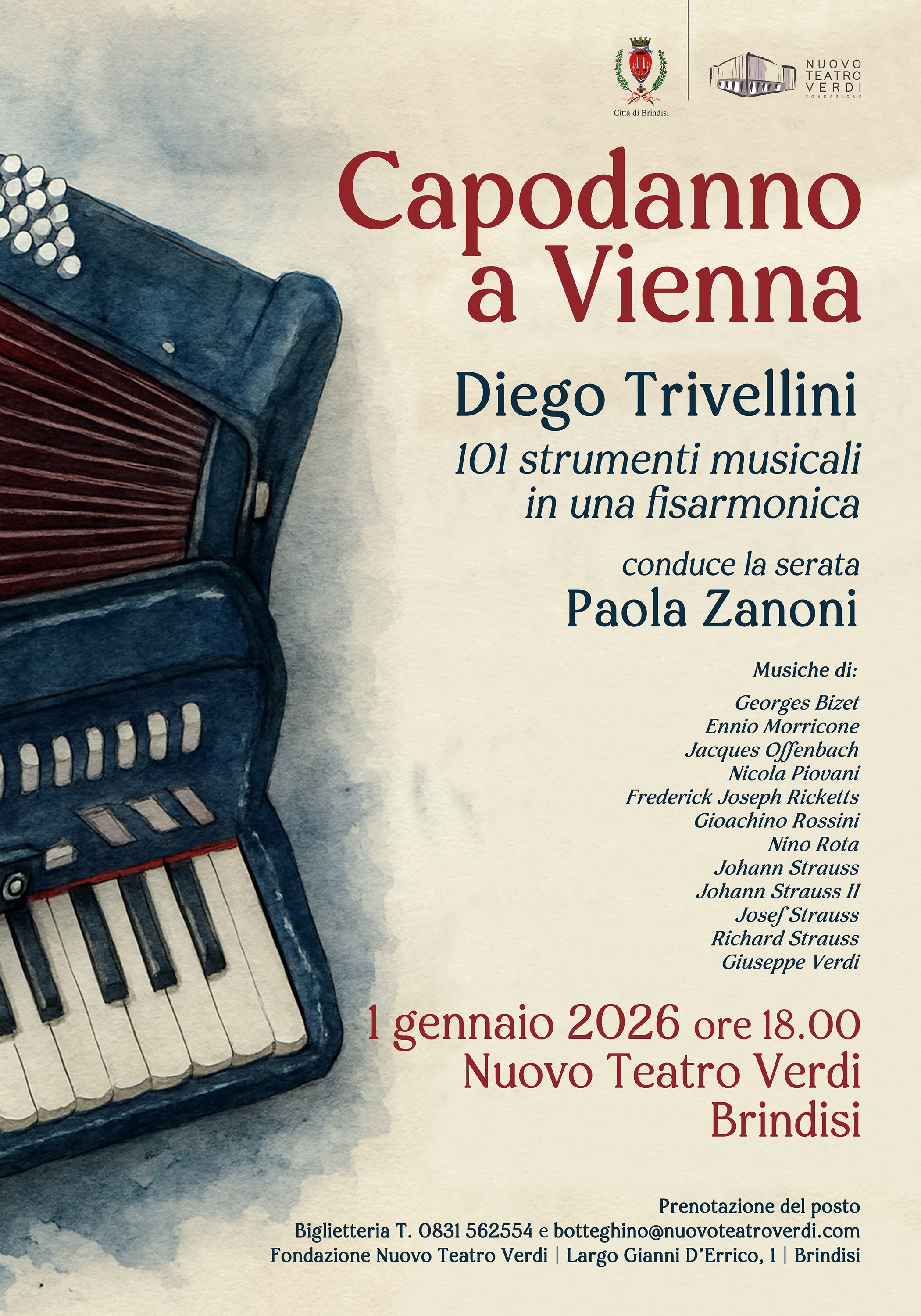 Concerto di Capodanno al Nuovo Teatro Verdi di Brindisi
