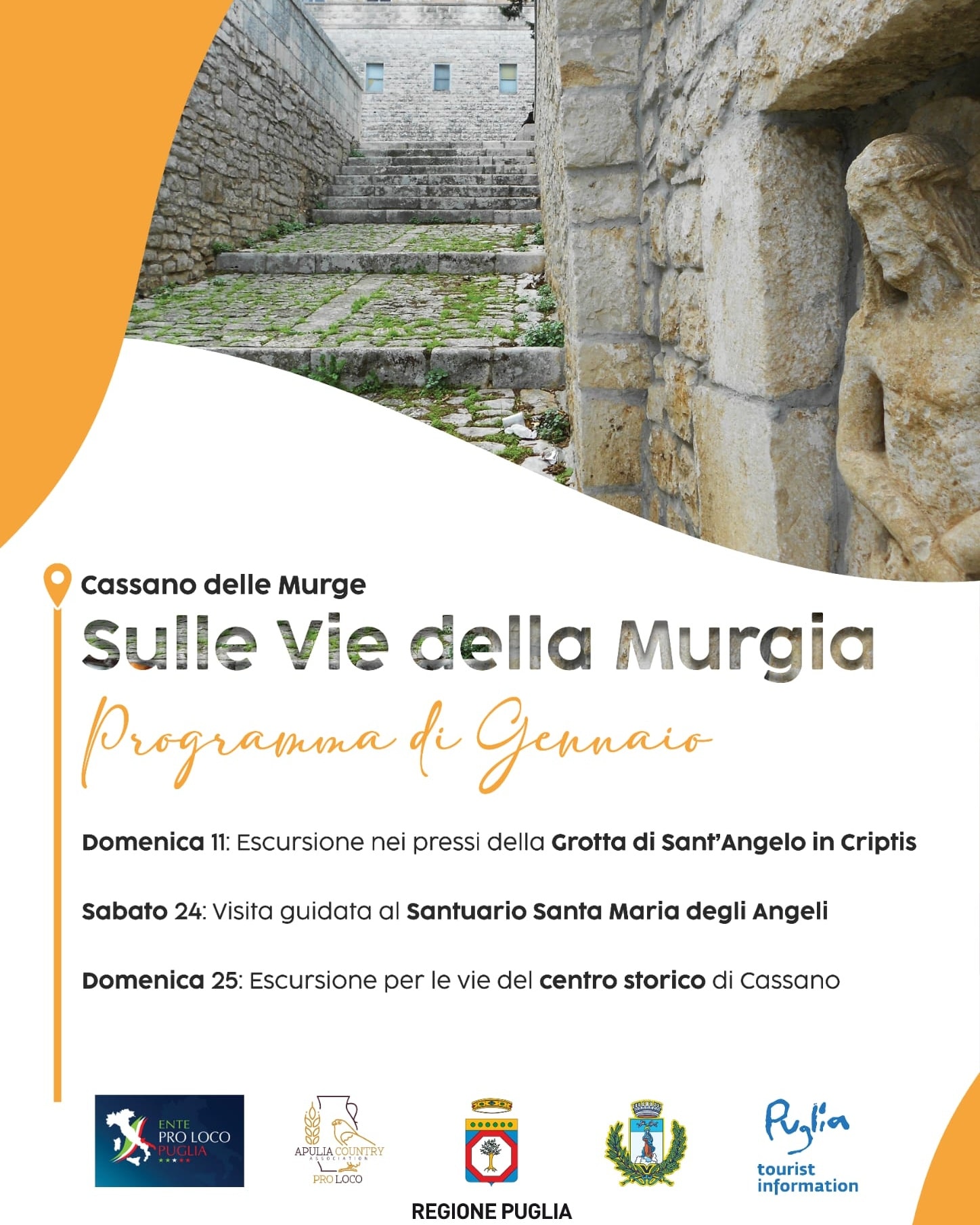 Sulle vie della Murgia - programma di gennaio 2026