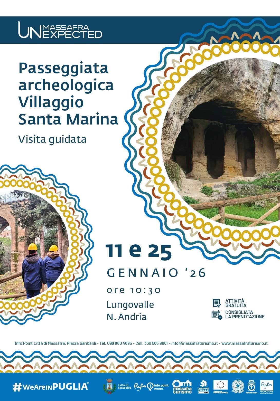 Passeggiata archeologica Villaggio rupestre di santa Marina