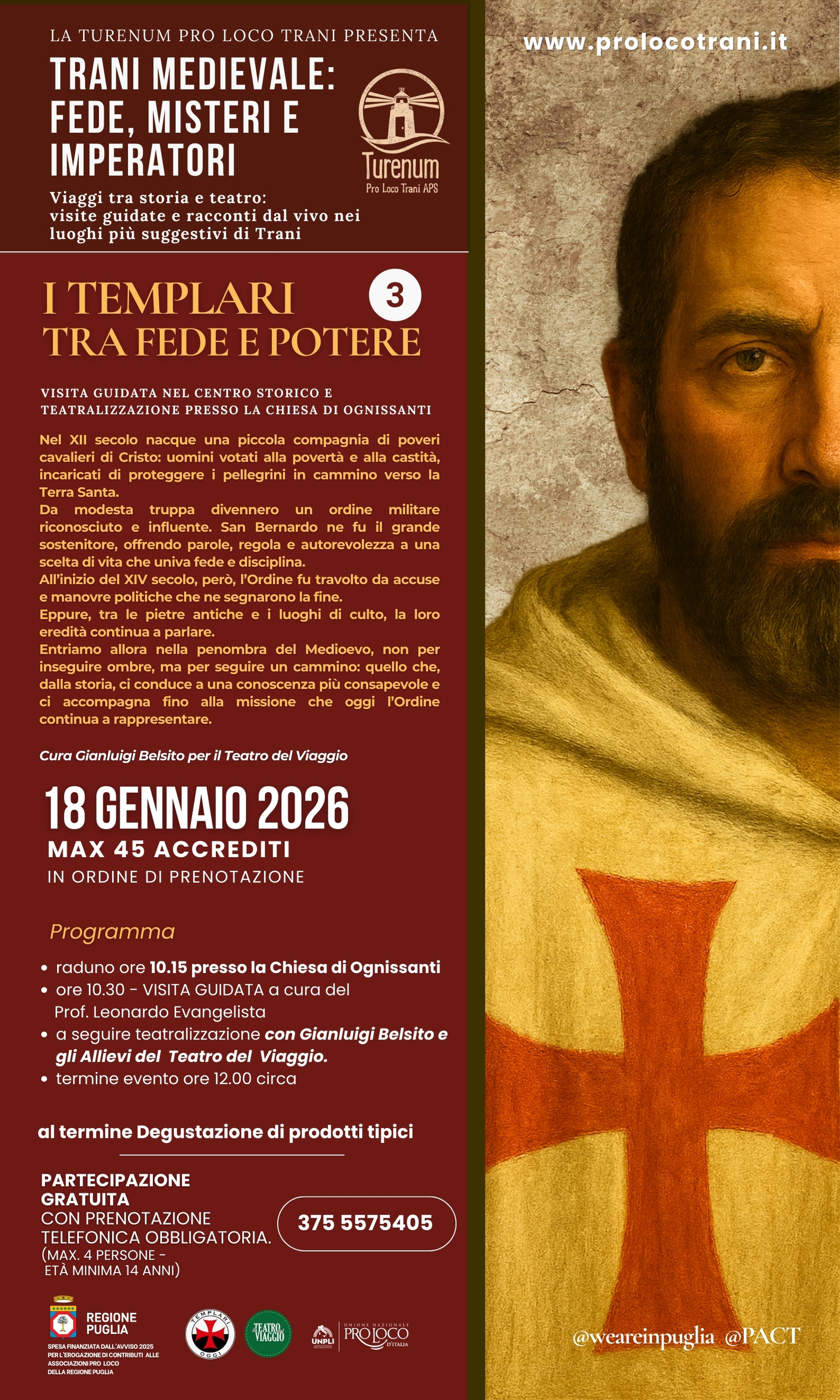 Trani Medievale: Fede, Misteri e Imperatori - I TEMPLARI TRA FEDE E POTERE