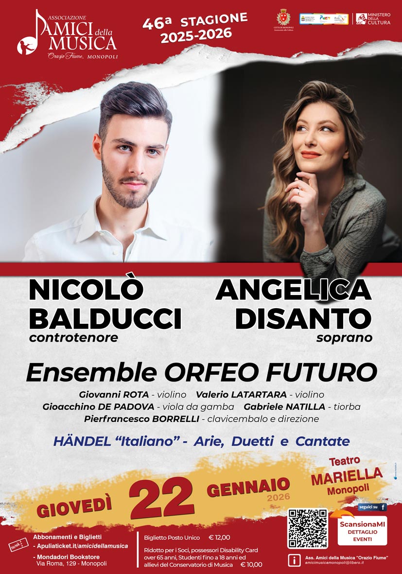 Nicolò Balducci &amp; Angelica Disanto in Händel Italiano