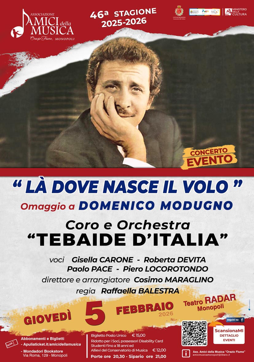 Là dove nasce il volo omaggio a Domenico Modugno