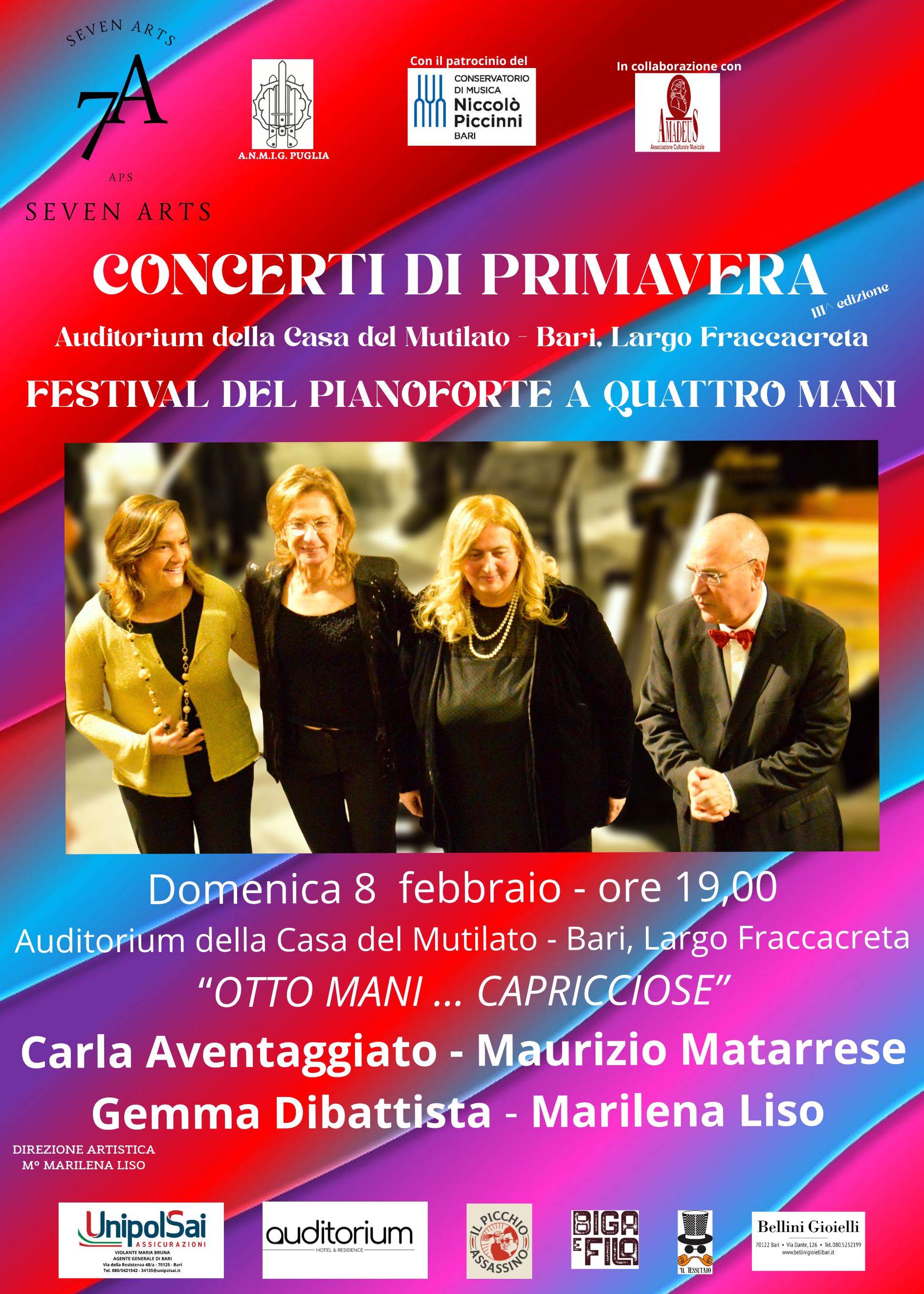 La Seven Arts inaugura la 3^ edizione della Rassegna Concerti di Primavera