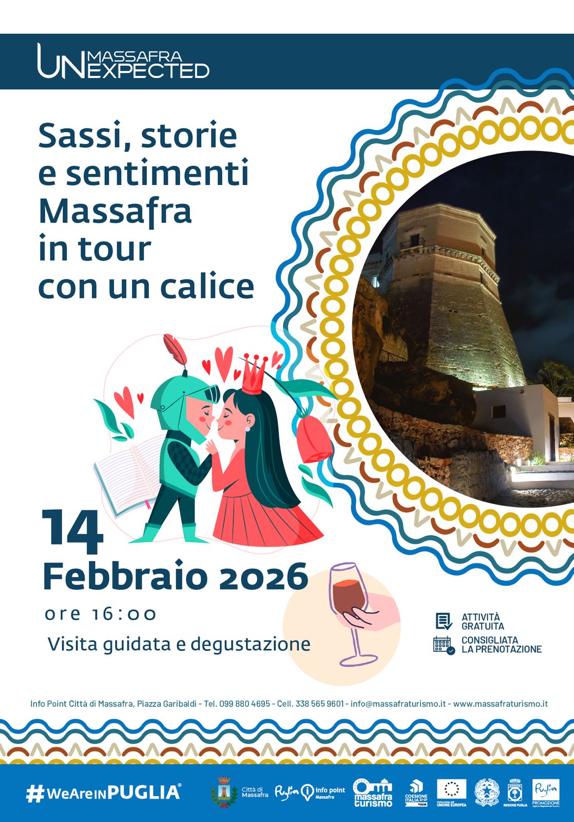 Sassi, storie e sentimenti. Massafra in tour con un calice