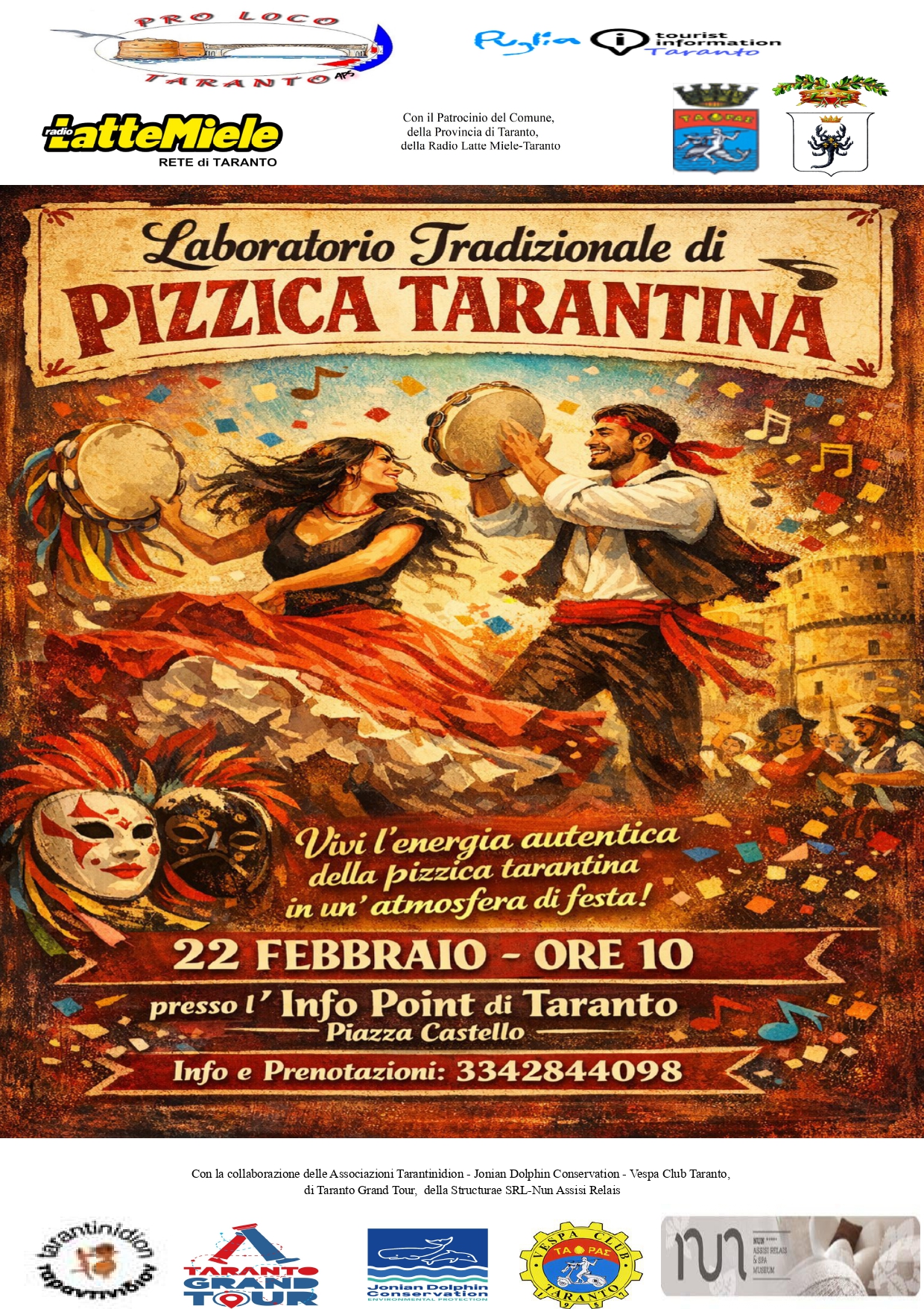 Carneval&amp;Arte 2026. Laboratorio di pizzica tradizionale