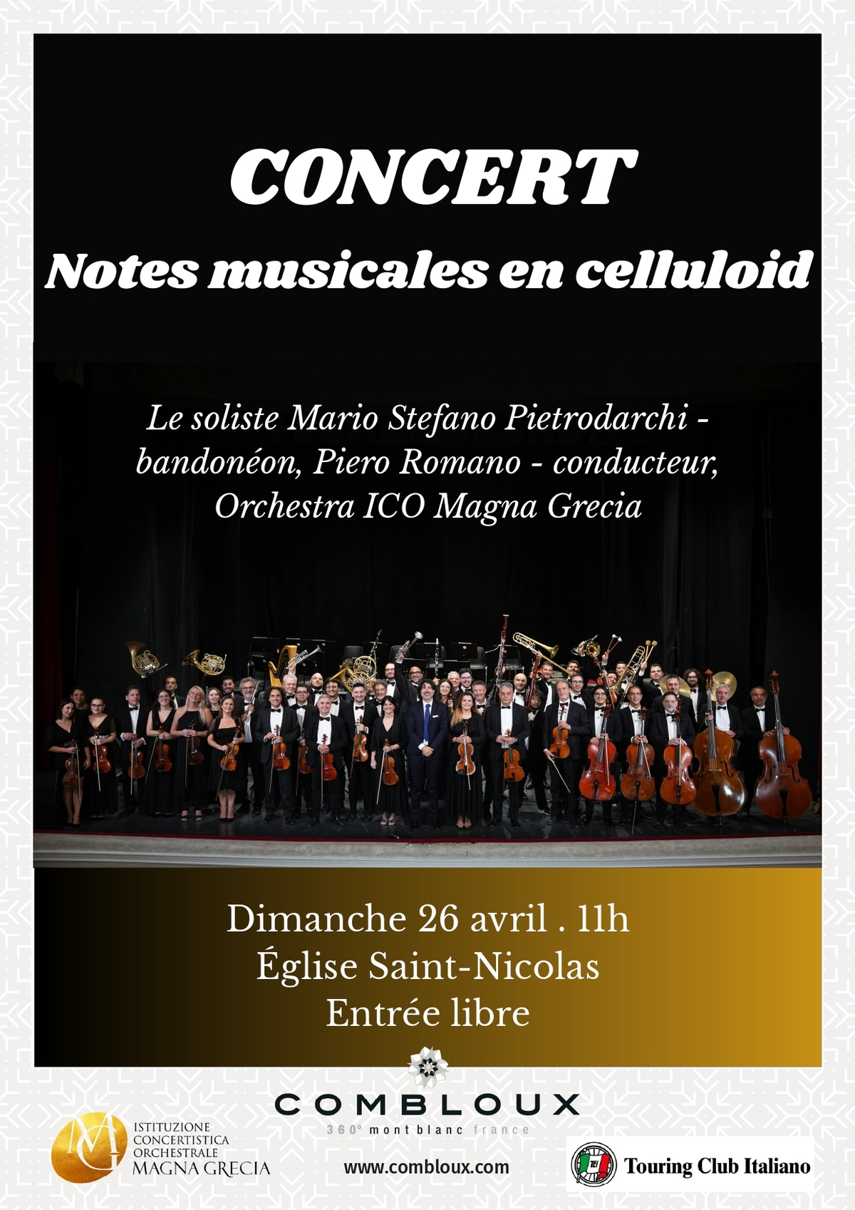 Notes musicales en celluloid