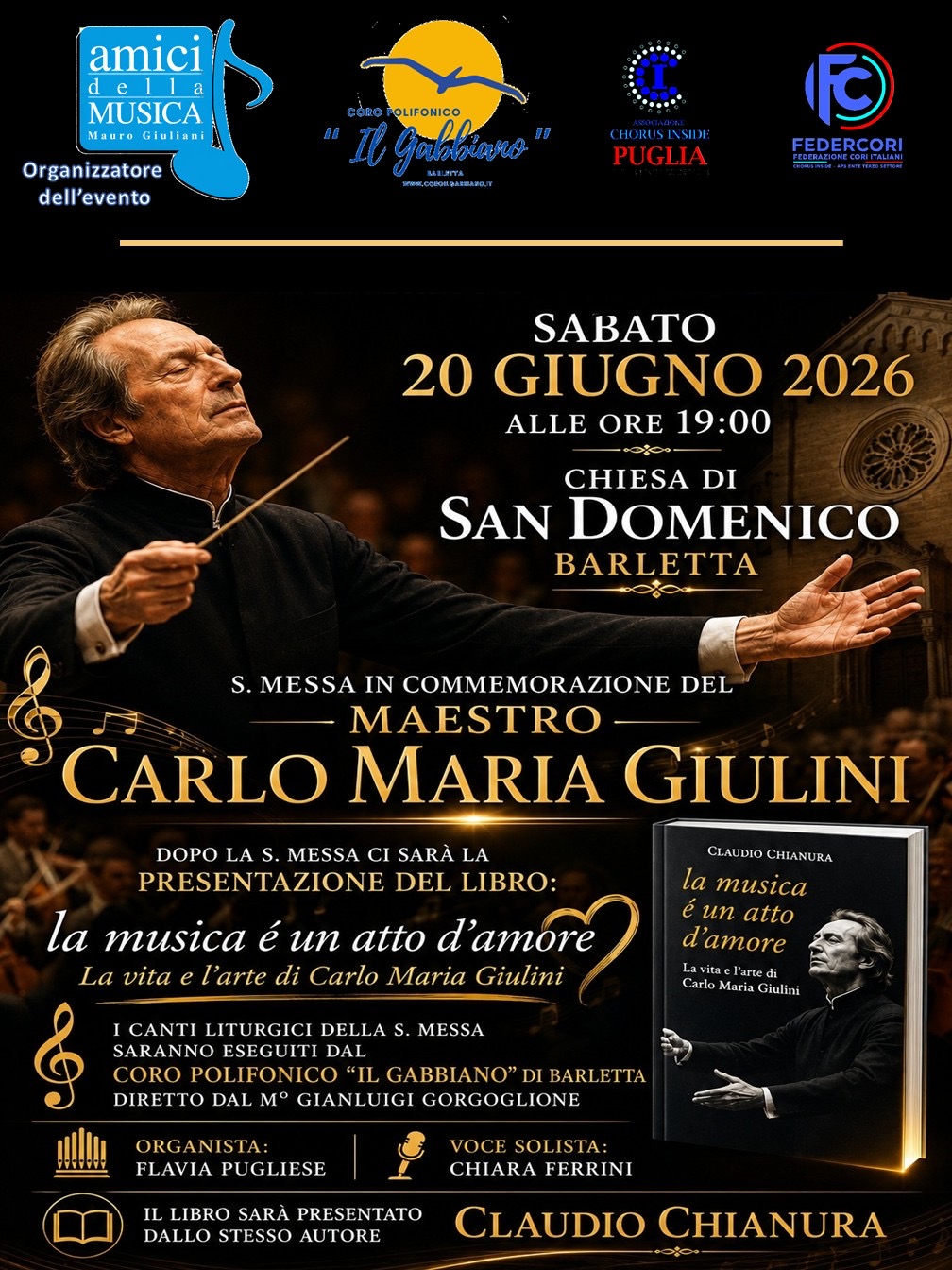 Barletta ricorda il Maestro Carlo Maria Giulini: una S. Messa e la presentazione di un libro per celebrare il grande direttore d'orchestra