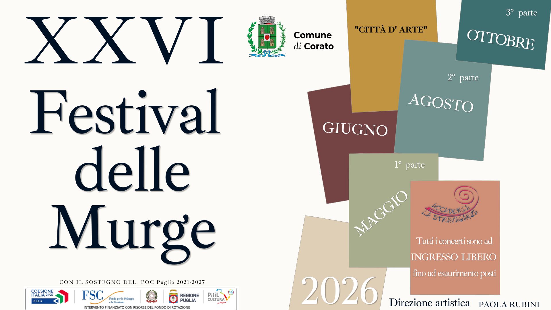 FESTIVAL DELLE MURGE 2026 - 26^ Edizione