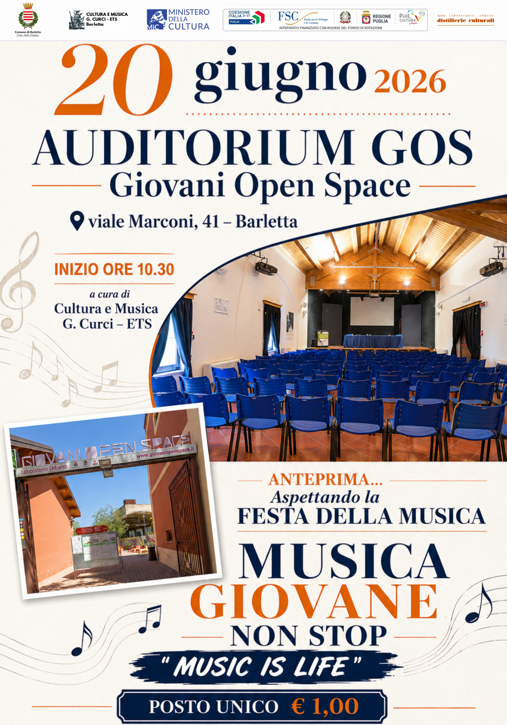 ANTEPRIMA .....ASPETTANDO LA FESTA DELLA MUSICA - MUSICA GIOVANE NON STOP 'MUSIC IS LIFE'