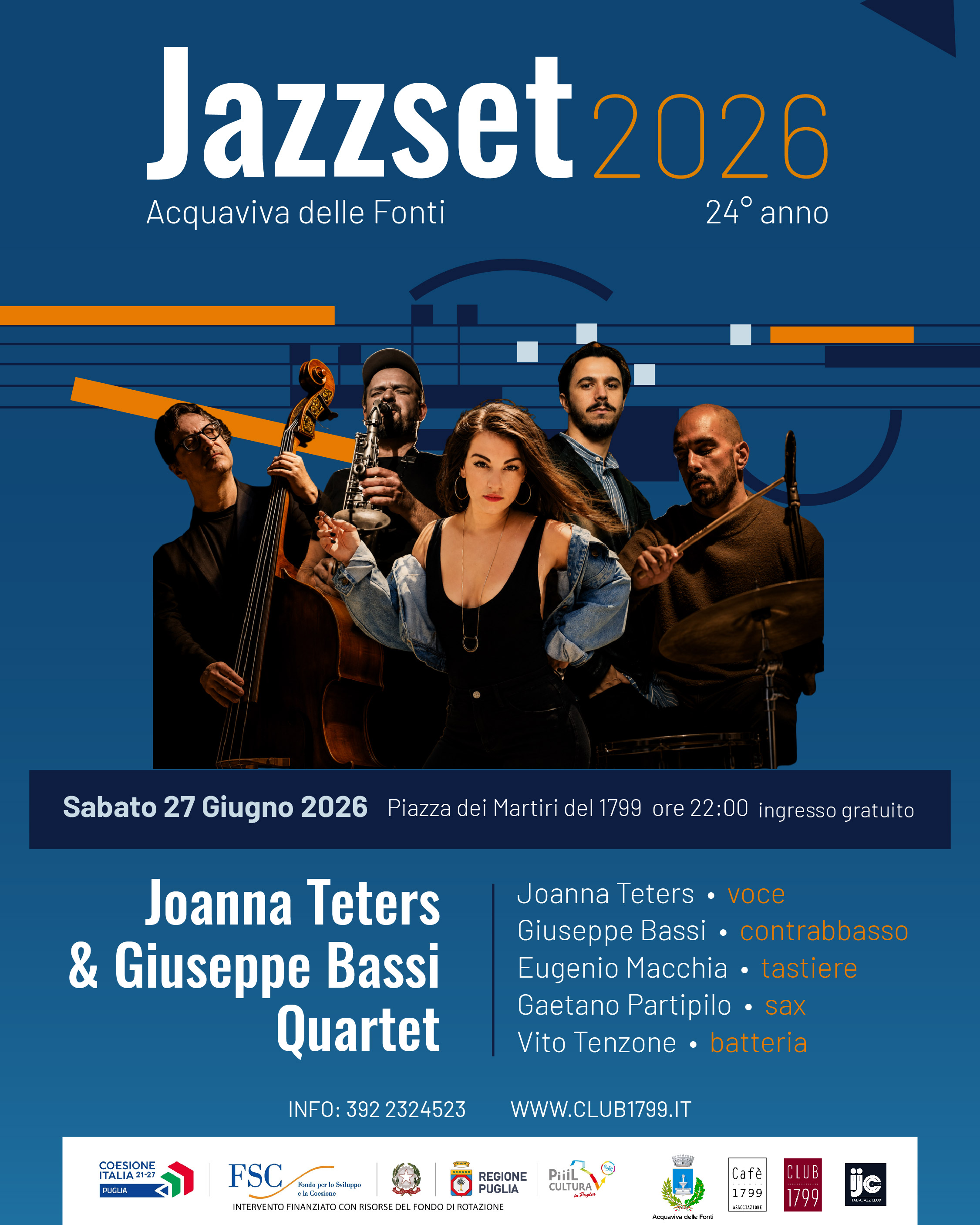 Jazzset 2026 - Joanna Teters & Giuseppe Bassi 4tet