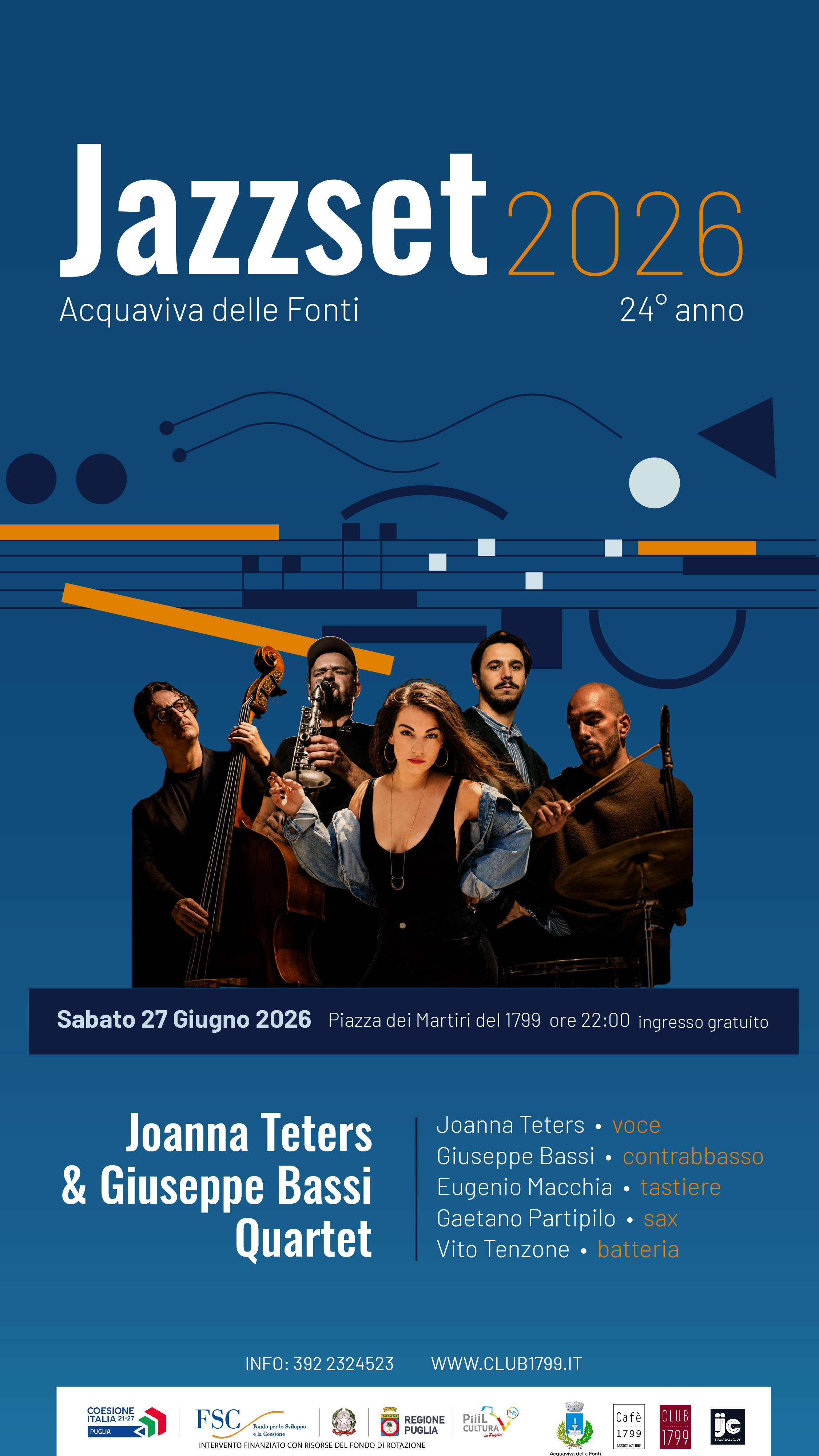 Jazzset 2026 - Joanna Teters & Giuseppe Bassi 4tet