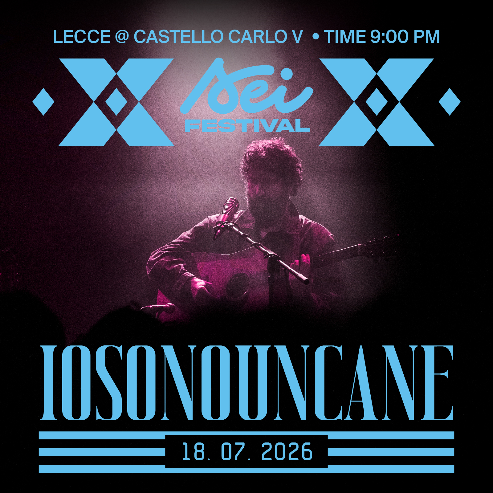 Iosonouncane per il SEI Festival di Coolclub al Castello Carlo V