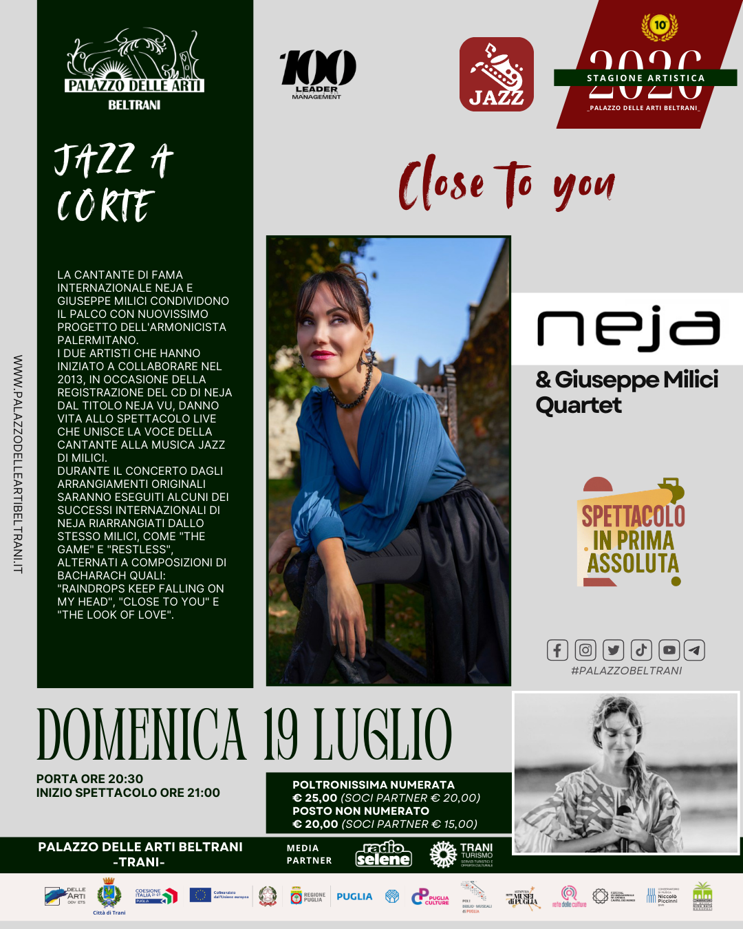 Neja  & Milici Quartet in Close To You - Musica a Corte