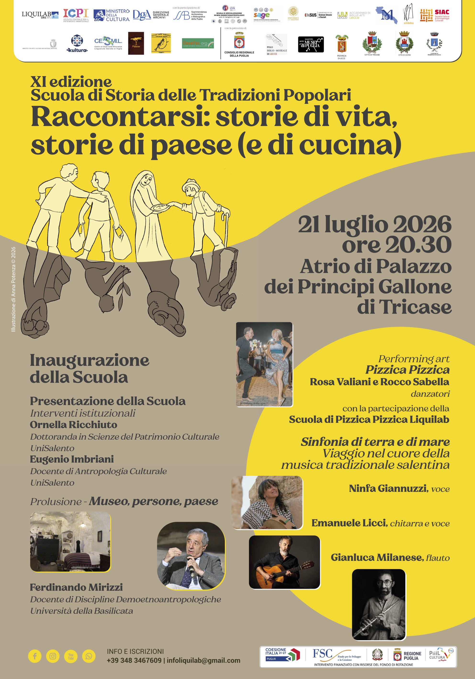Inaugurazione della Scuola di Storia delle Tradizioni Popolari - XI edizione  Raccontarsi: storie di vita, storie di paese (e di cucina)