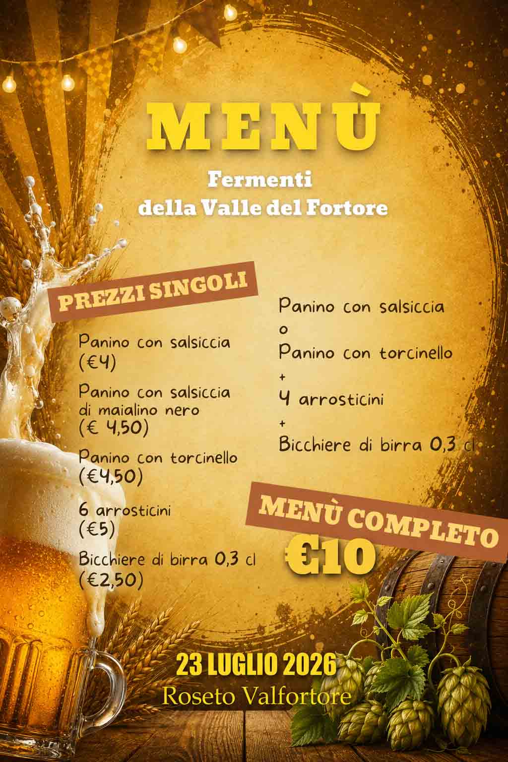 Birra, musica e sapori autentici: torna a Roseto "Fermenti della Valle del Fortore"