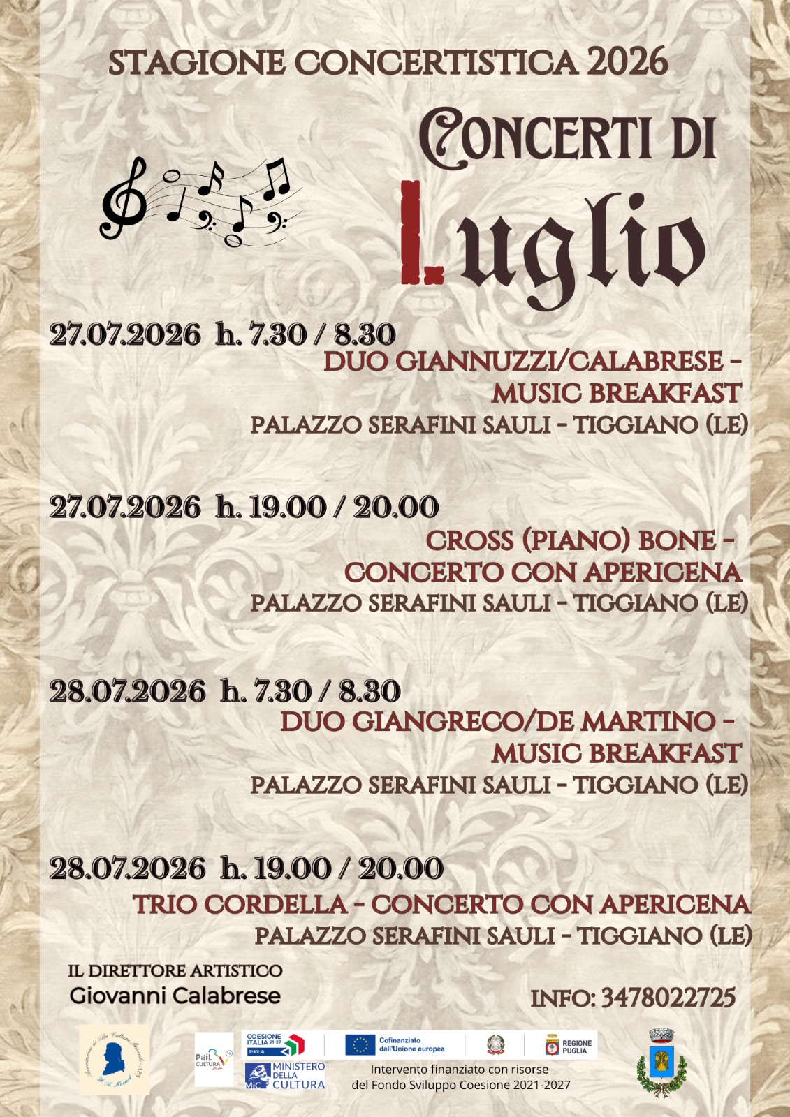 Cross (piano) bone - concerto con apericena