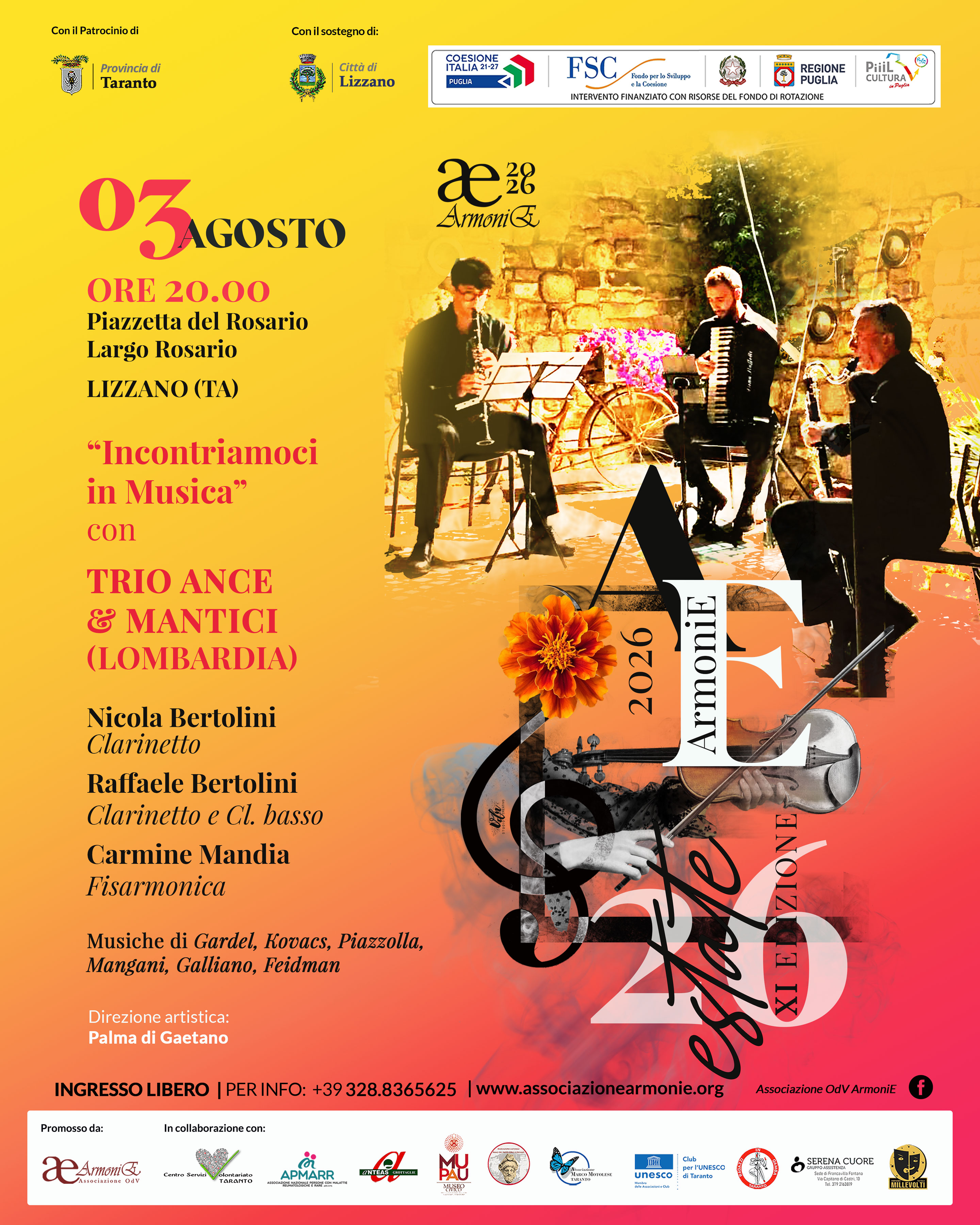 TRIO Ance & Mantici per ArmoniEstate 2026 - 12^ Edizione