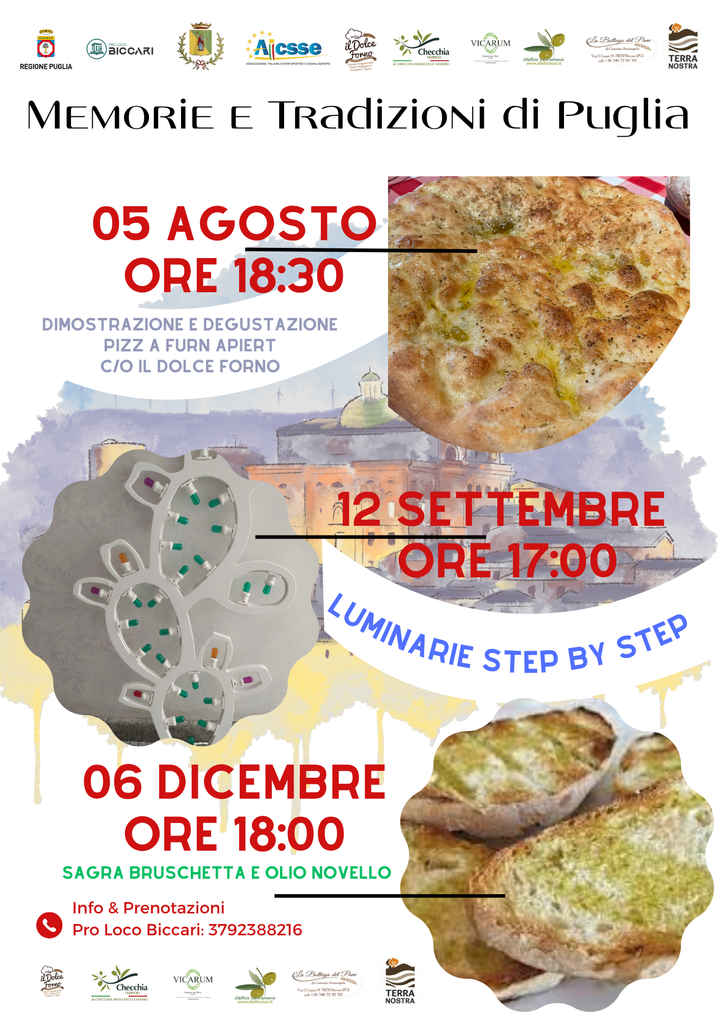 Dimostrazione e degustazione della "pizze a furne apierte" prodotto De.Co. tipico della gastronomia locale