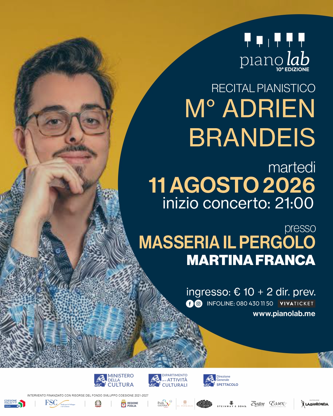 PIANO LAB 2026 - Recital Pianistico Adrien Brandeis