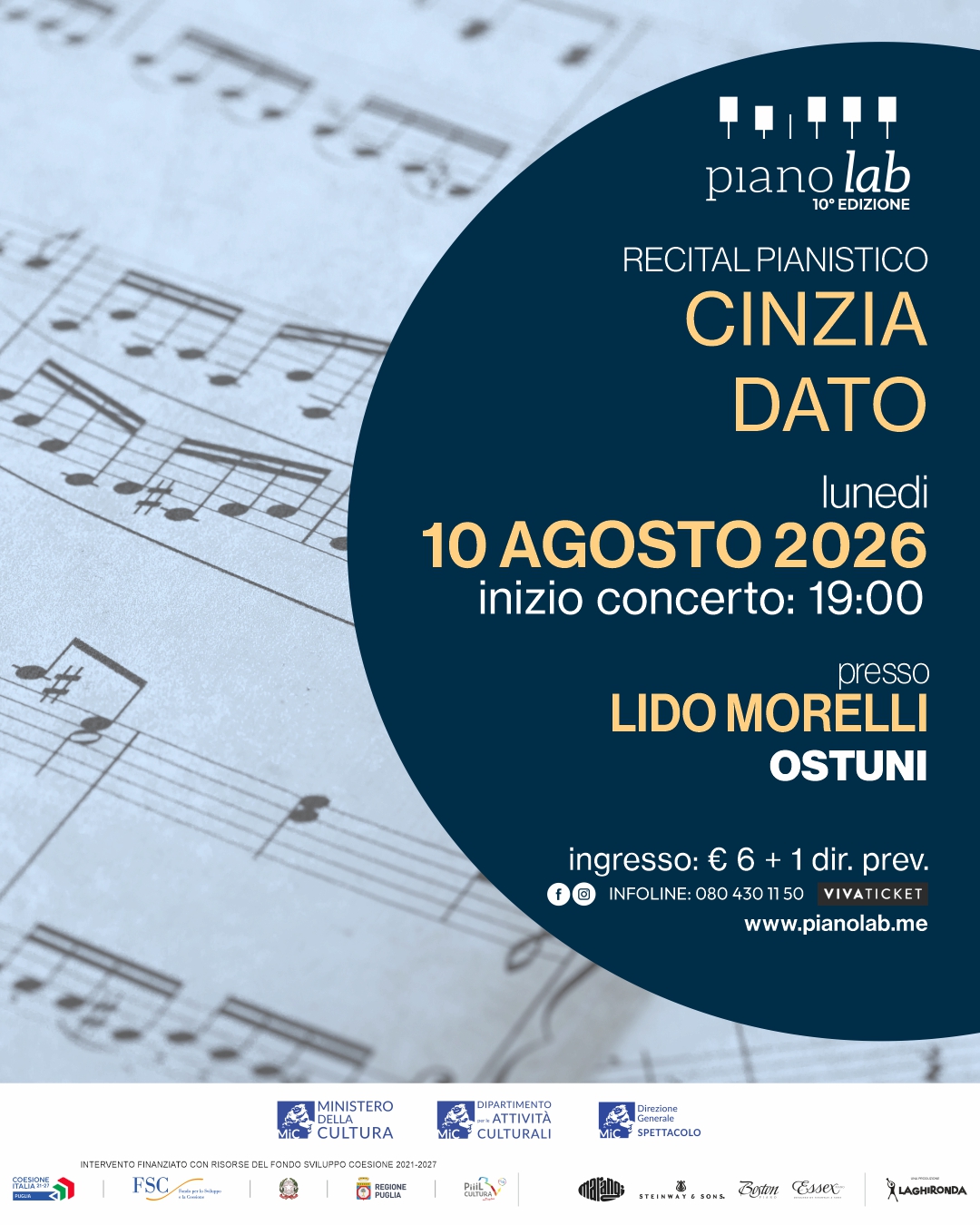 PIANO LAB 2026 - Recital Pianistico Cinzia Dato