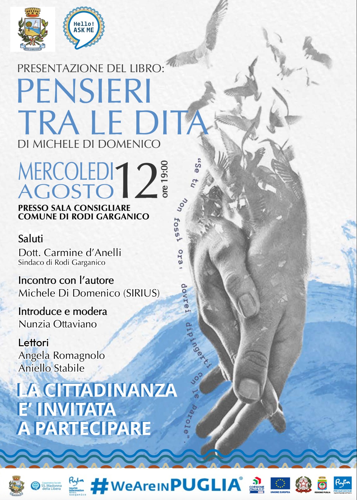 Presentazione libro "PENSIERI TRA LE DITA"