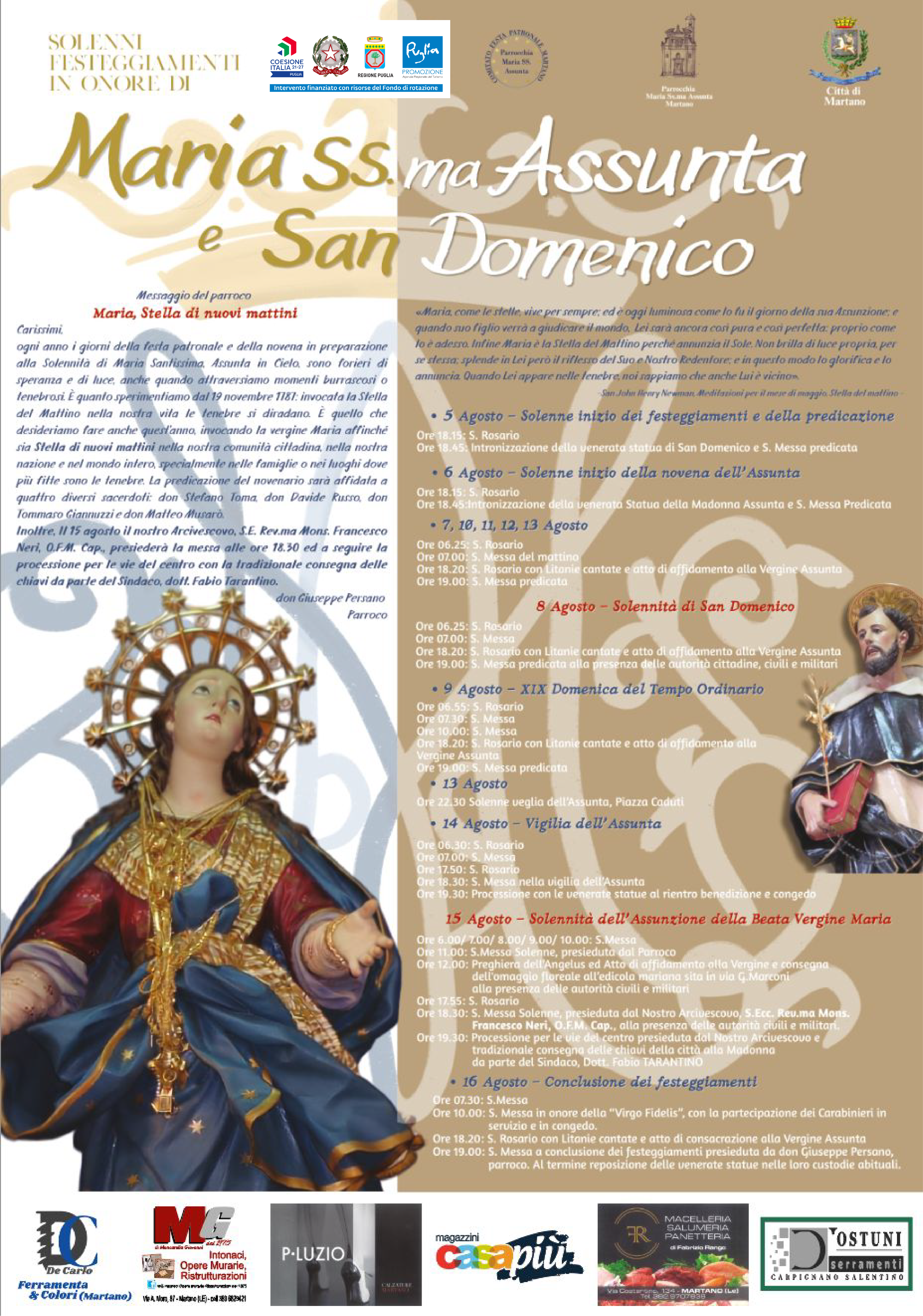 Festeggiamenti in onore dell'Assunta