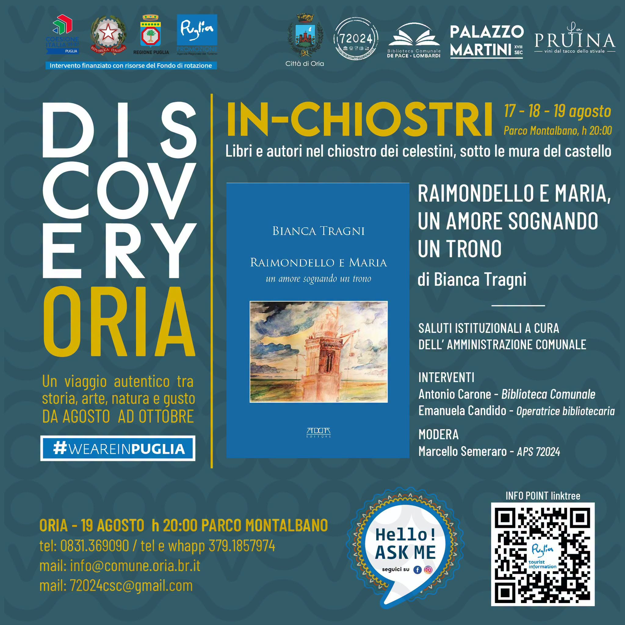 IN - CHIOSTRI: Raimondello e Maria, un amore sognando un trono, Bianca Tragni