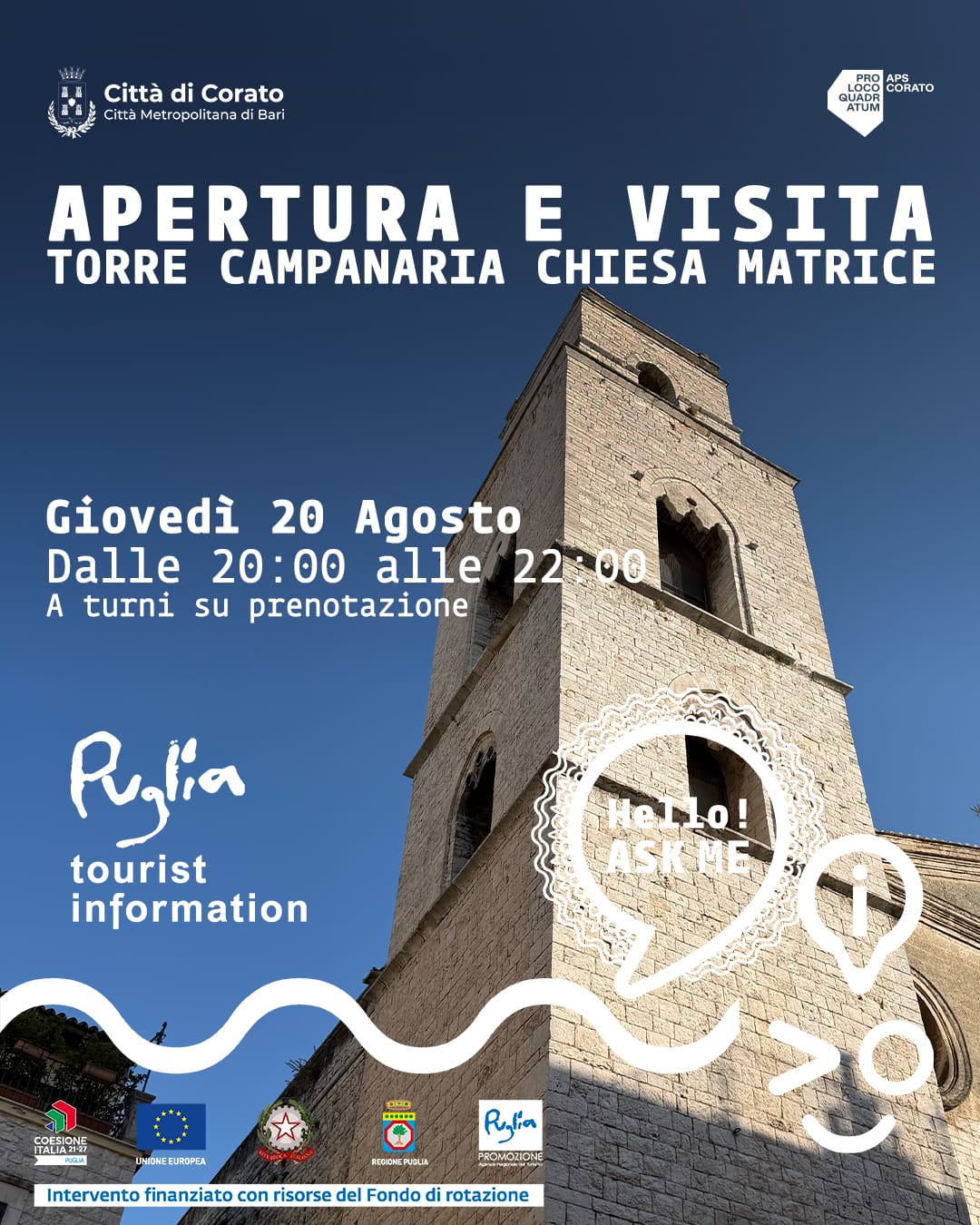 Apertura straordinaria campanile Chiesa Matrice - Corato