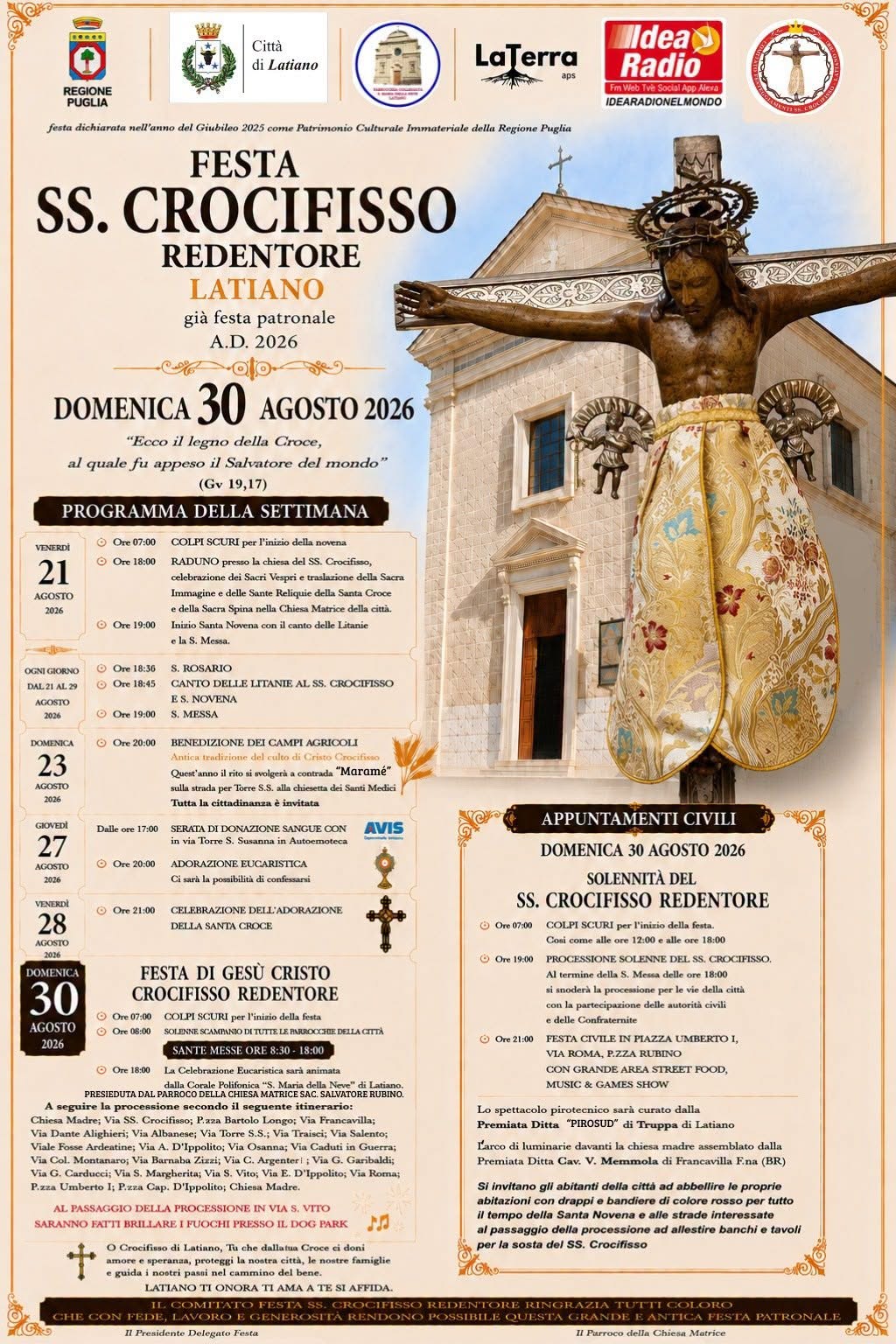 Festeggiamenti in onore del SS. Crocifisso Redentore