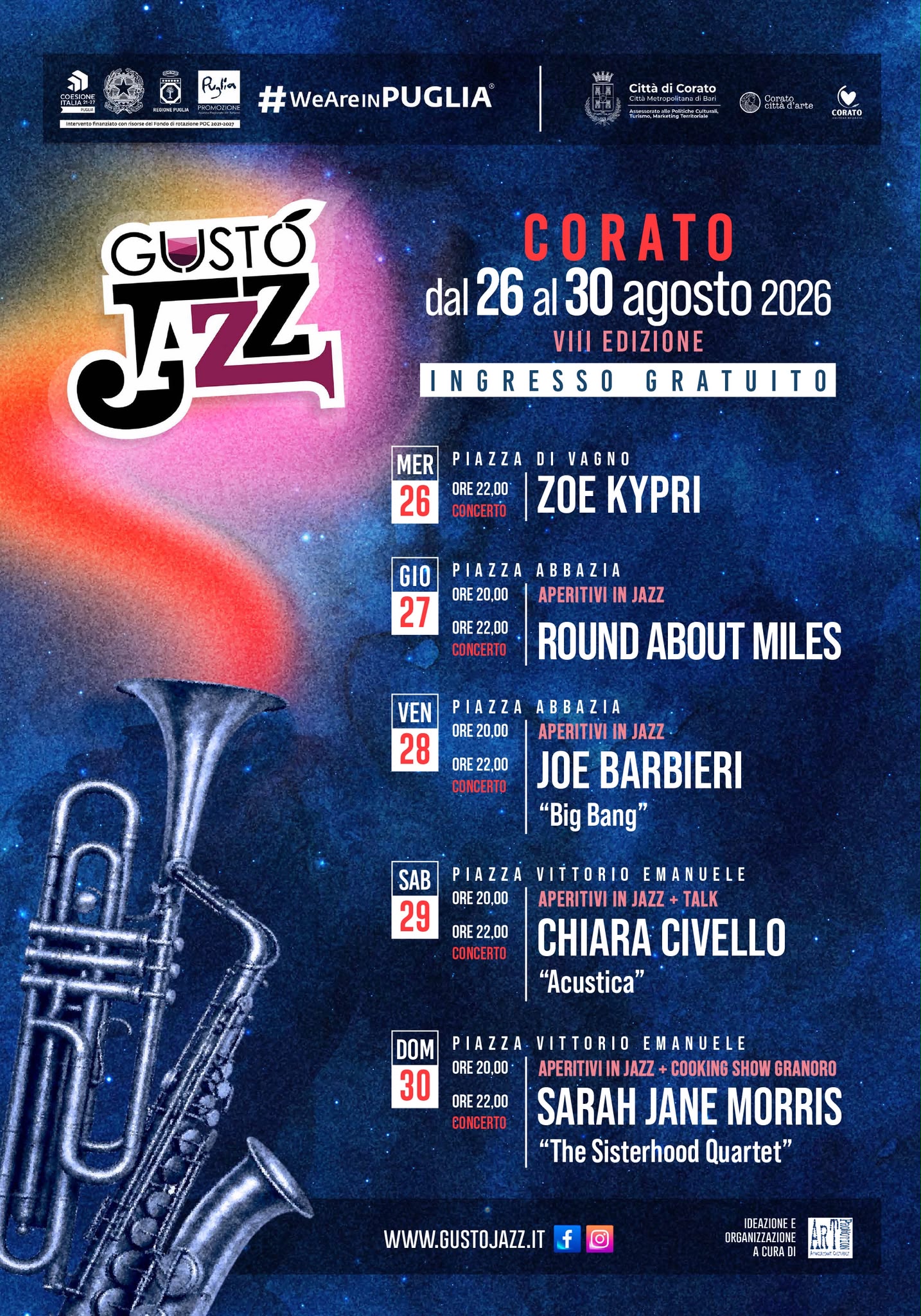 FESTIVAL GUSTOJAZZ 2026 - 8 ^EDIZIONE