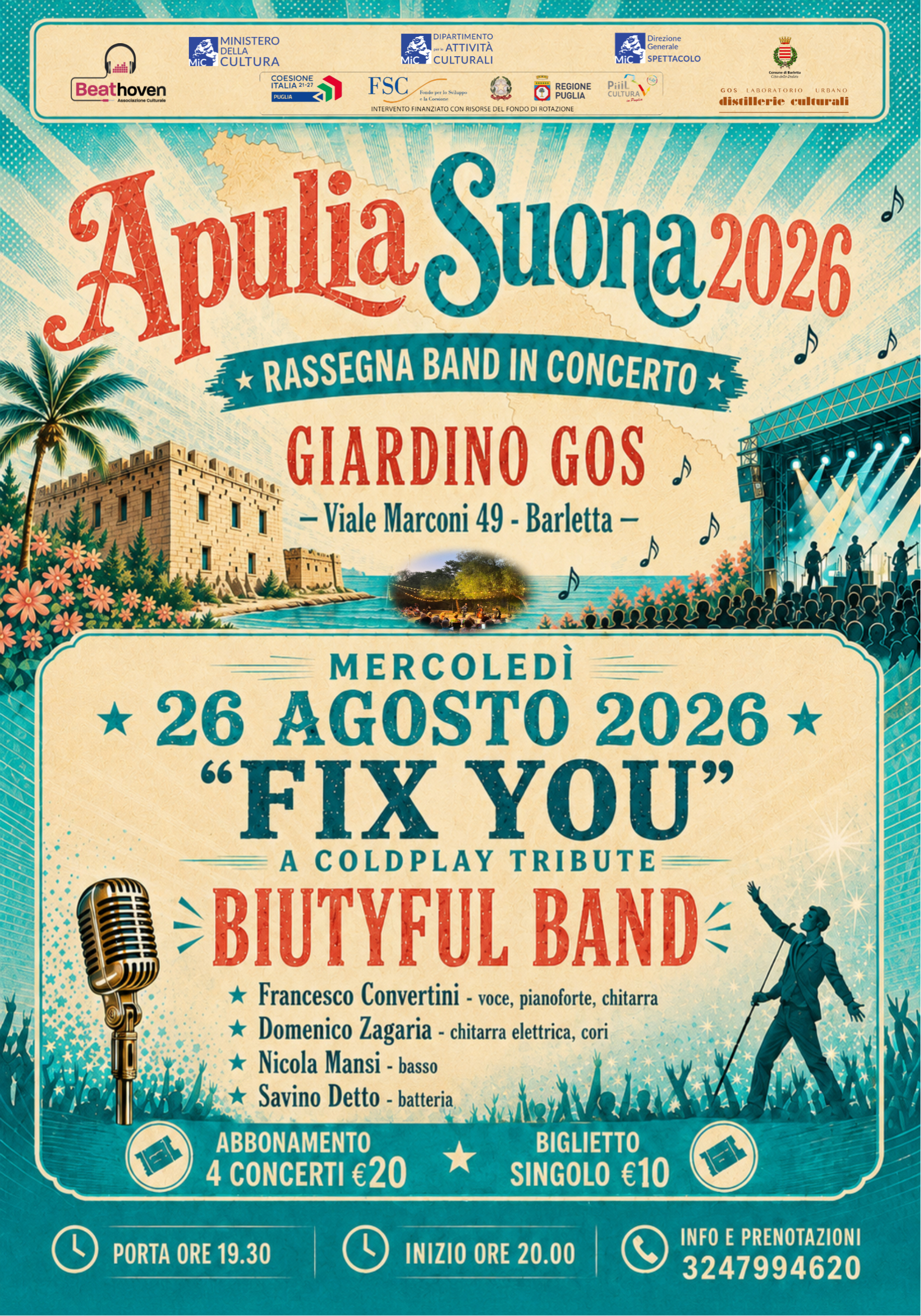 BAND IN CONCERTO 'FIX YOU. A COLDPLAY TRIBUTE'