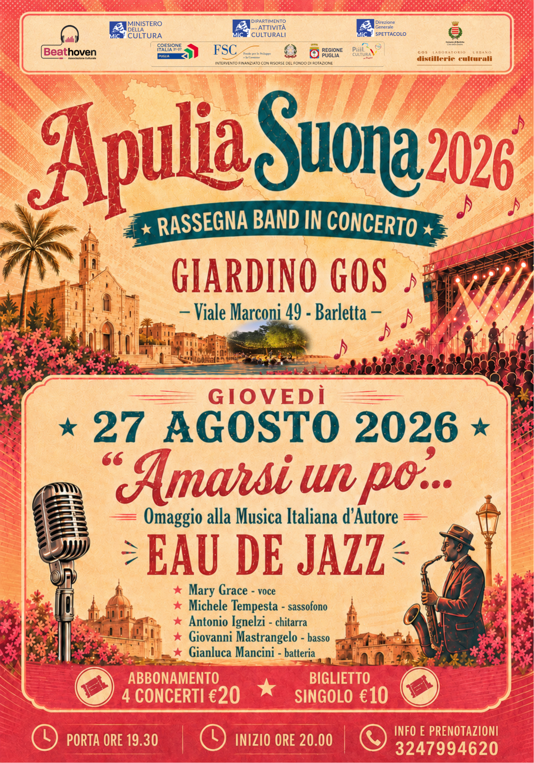 BAND IN CONCERTO 'AMARSI UN PÒ. OMAGGIO ALLA MUSICA ITALIANA D'AUTORE'