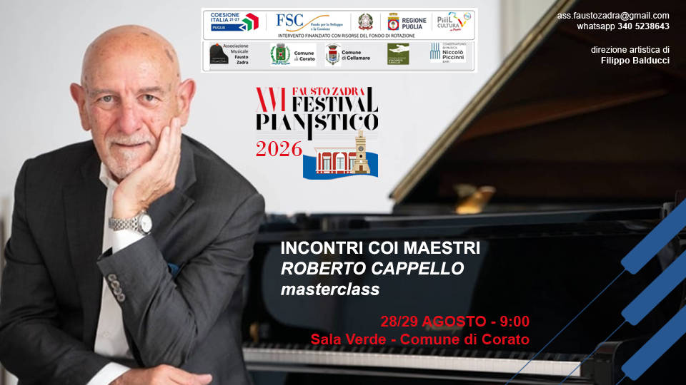 INCONTRI COI MAESTRI - Masterclass-concorso di ROBERTO CAPPELLO